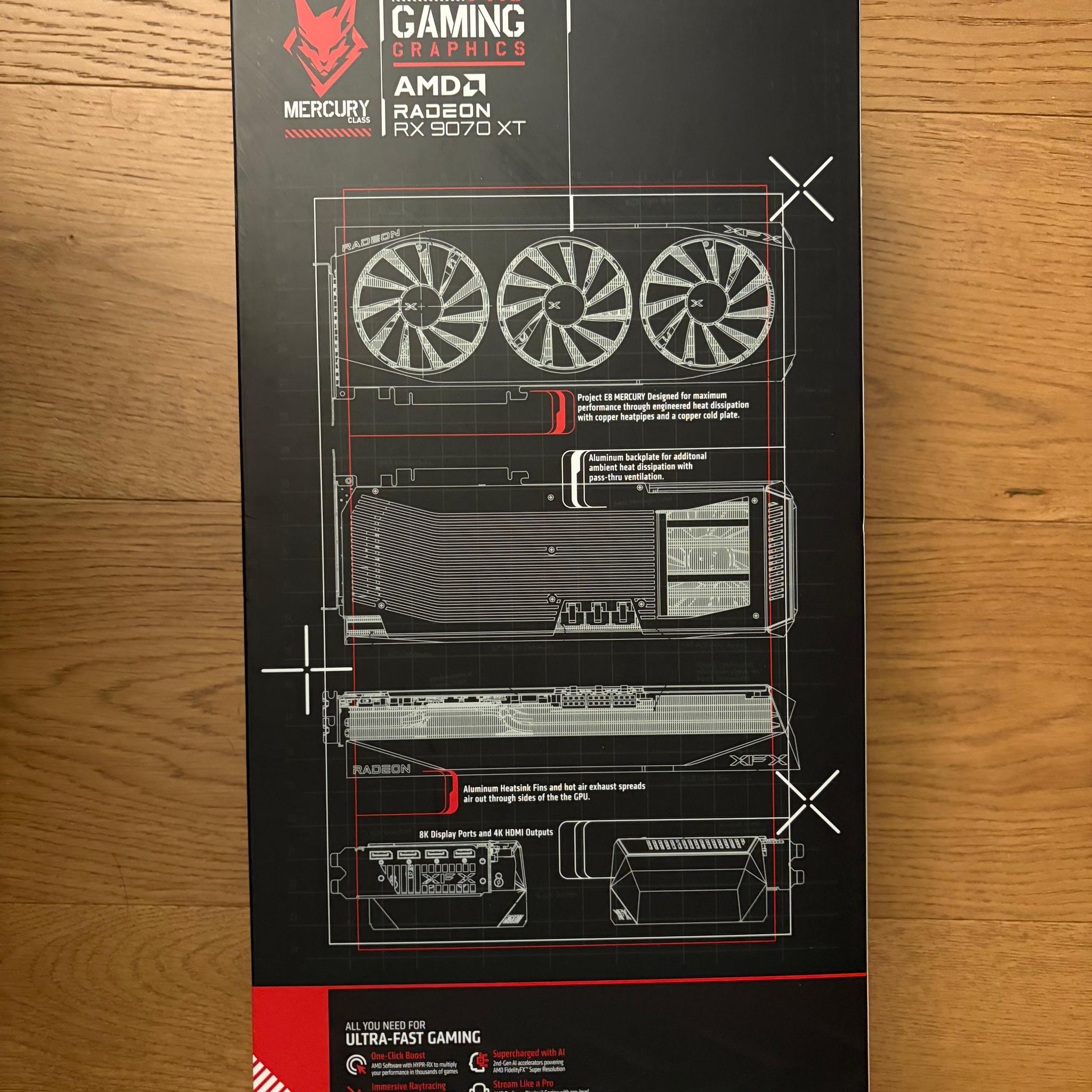 XFX Mercury AMD Radeon RX 9070XT OC Gaming Edition with RGB 16GB GDDR6