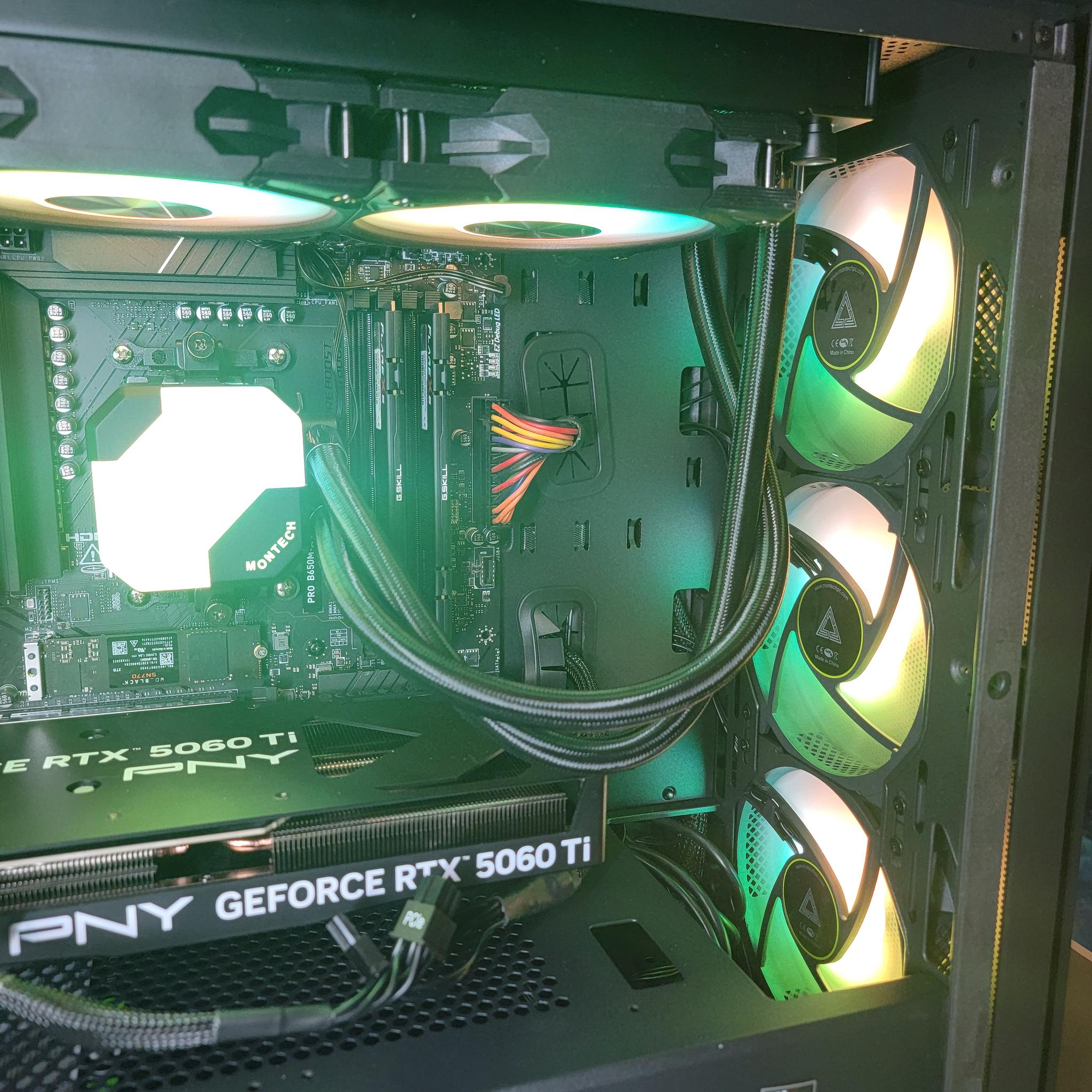 PNY RTX 5060ti 16gb + Ryzen 7700x PC Build #4