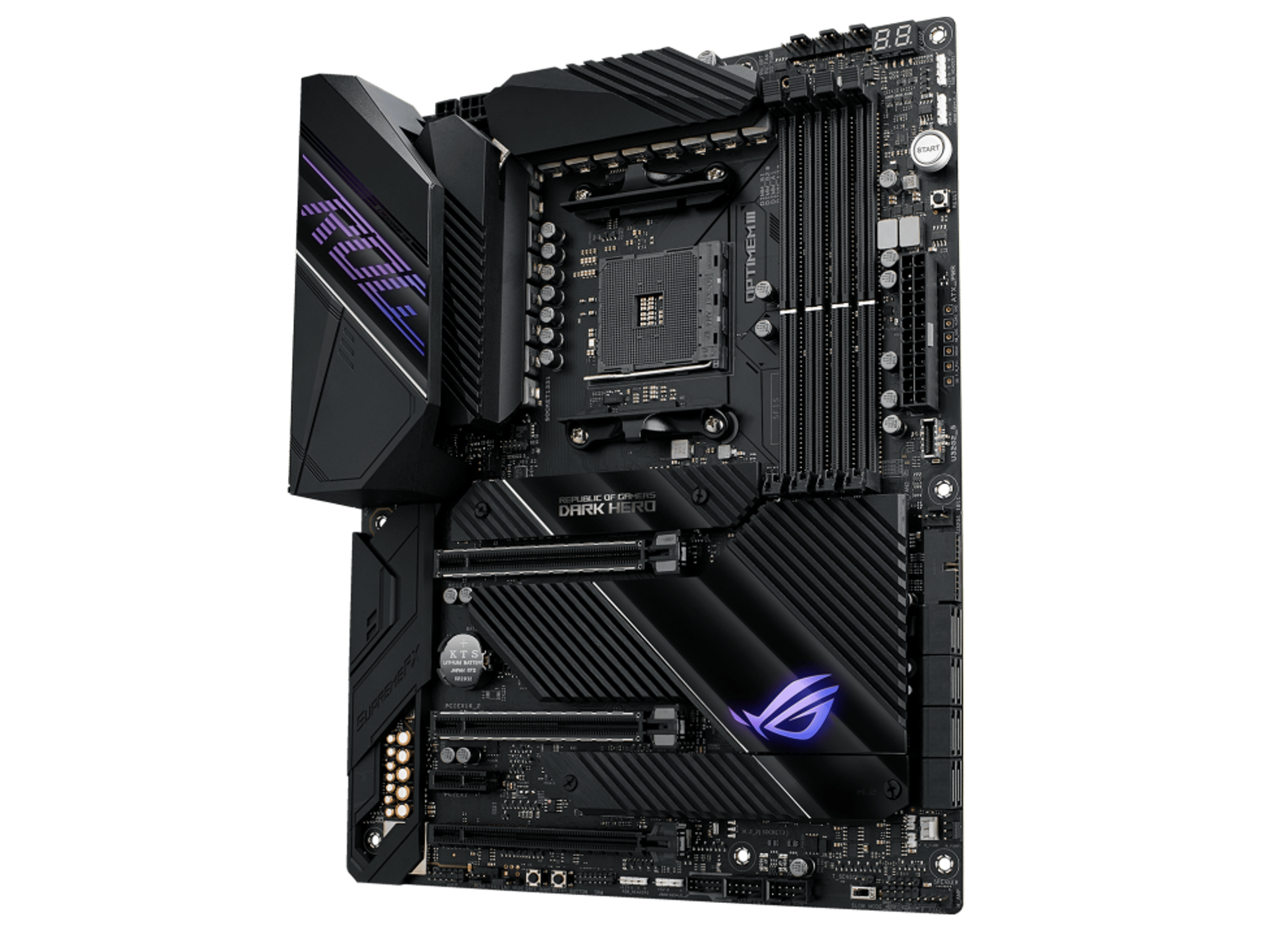 ASUS ROG CROSSHAIR VIII DARK HERO AMD X570 AM4 DDR4 ATX Desktop Motherboard