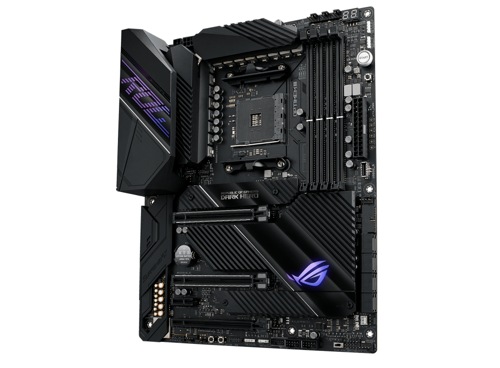 ASUS ROG CROSSHAIR VIII DARK HERO AMD X570 AM4 DDR4 ATX Desktop Motherboard