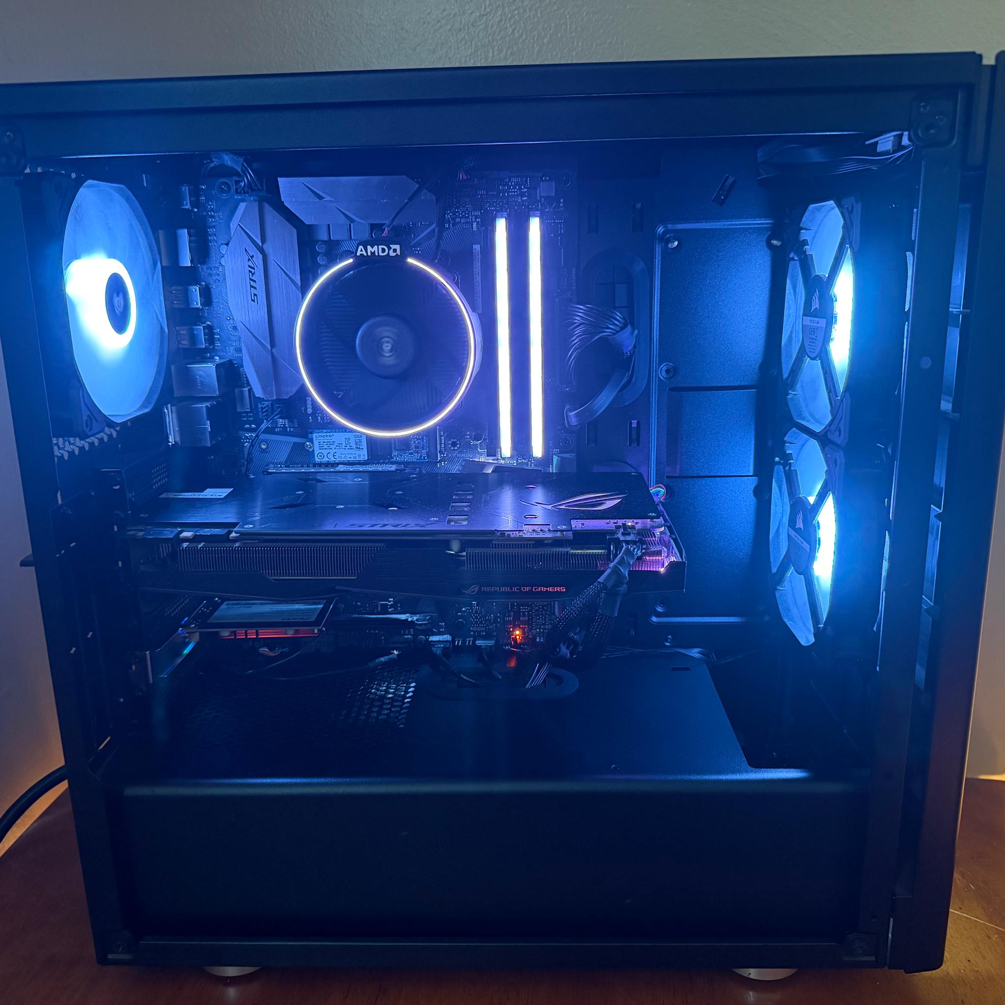 Gaming PC – Ryzen 7 2700X | ASUS ROG Strix GTX 1070 | 32GB RAM | Wi-Fi 6 | Windows 11 Home