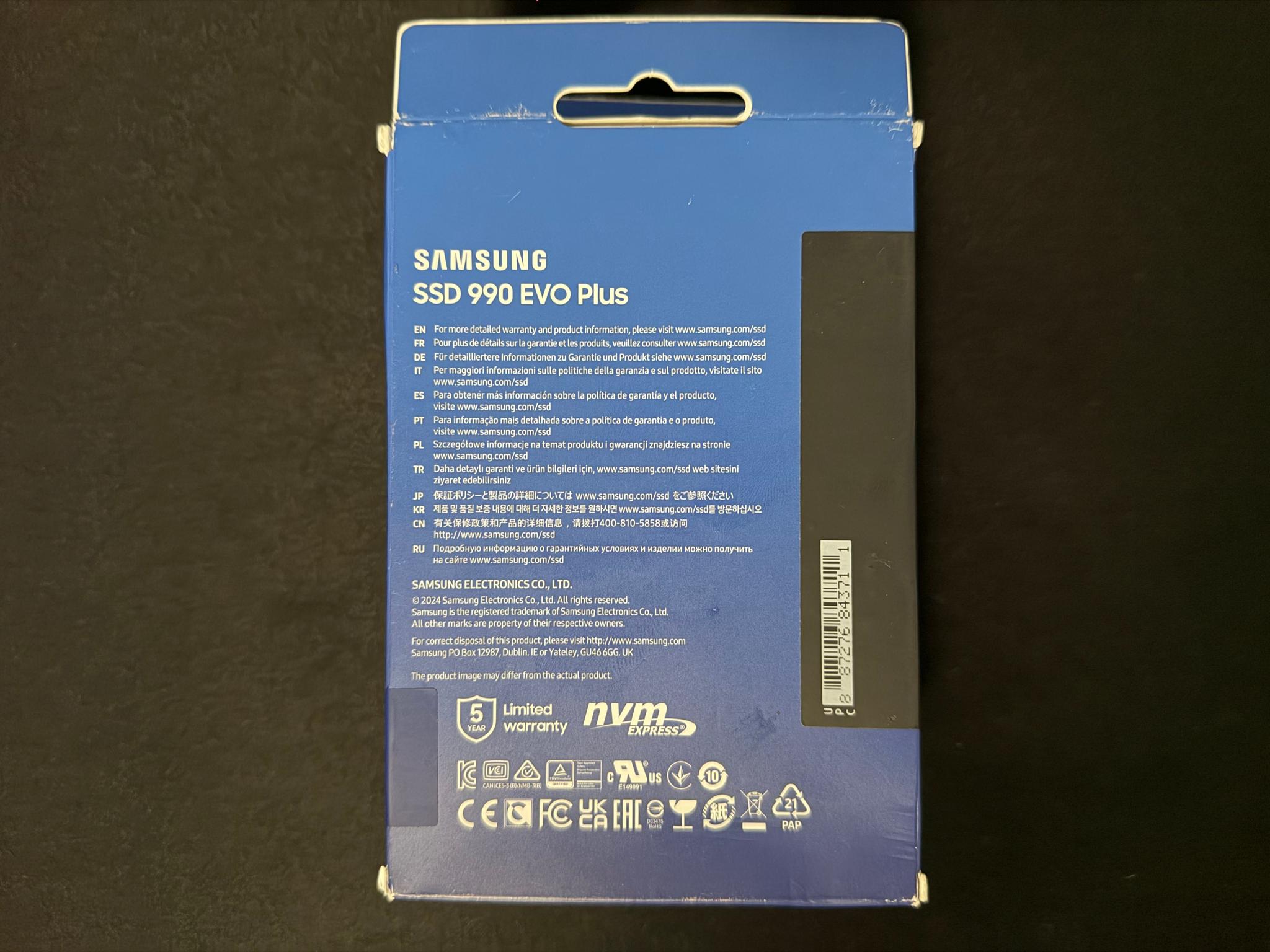 Samsung 990 EVO Plus 1TB NVMe SSD
