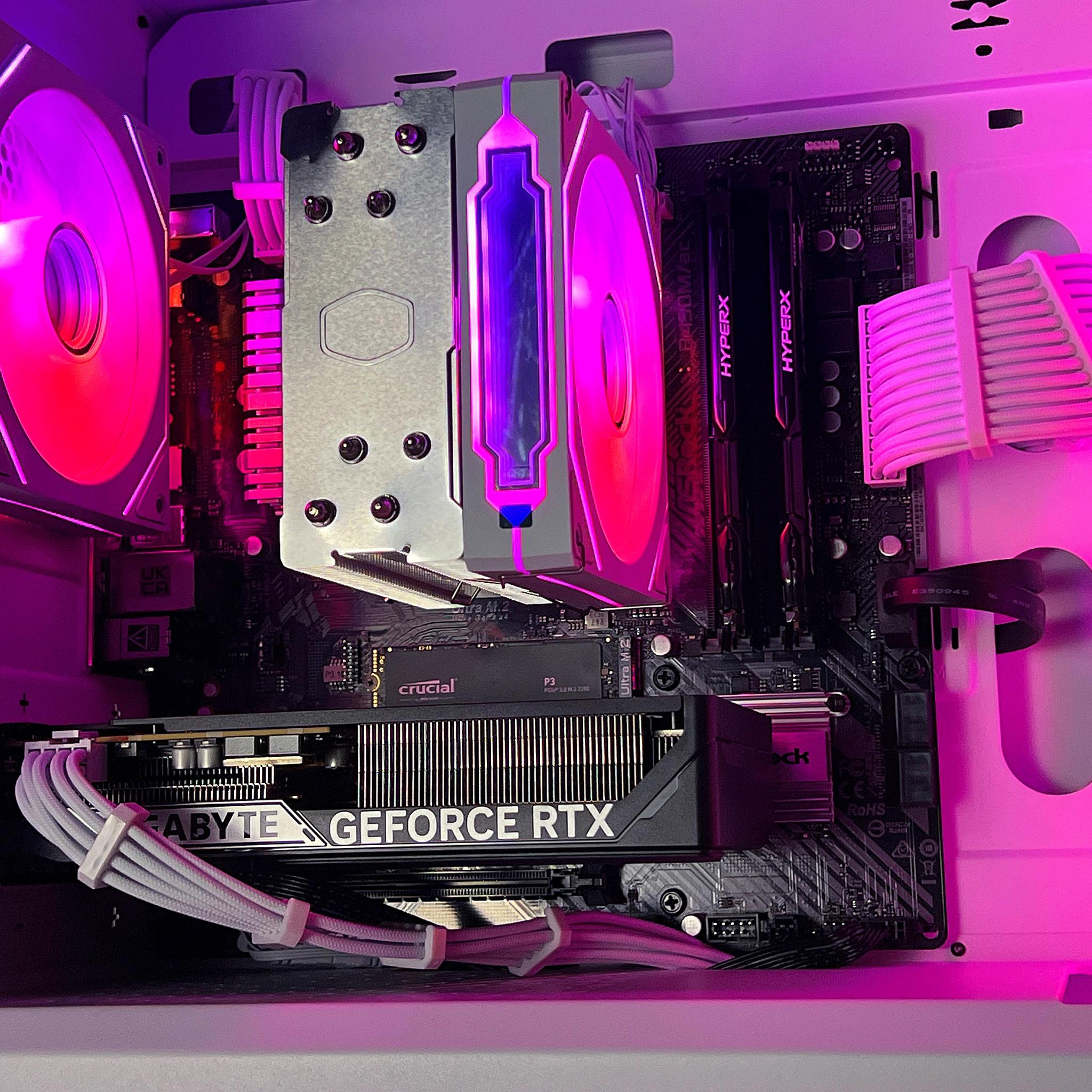 🔥 White Gaming PC - RTX 5060, Ryzen 7 2700x, 16gb, 1tb NVME