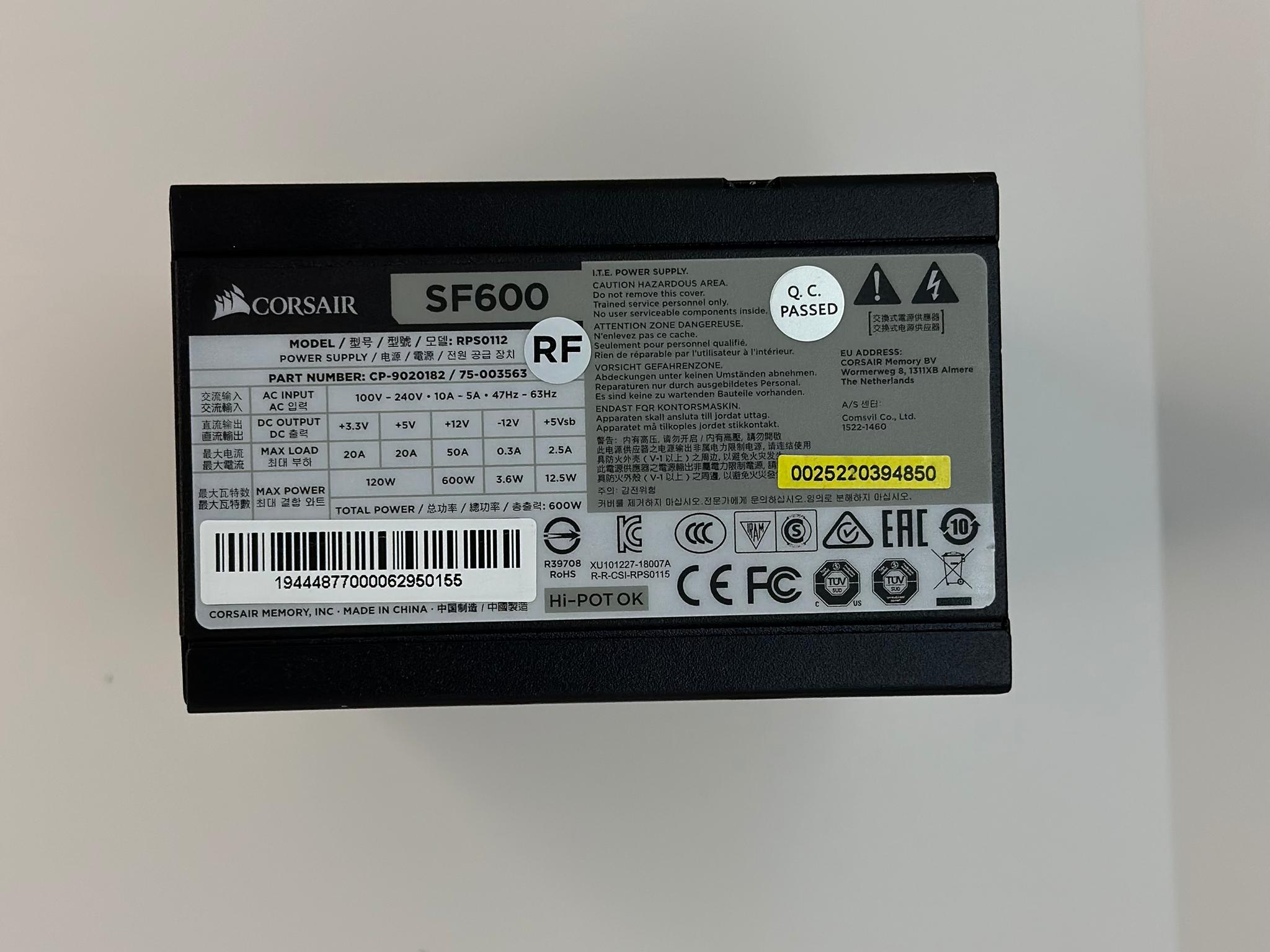 Corsair SF600 80+ Platinum SFX PSU