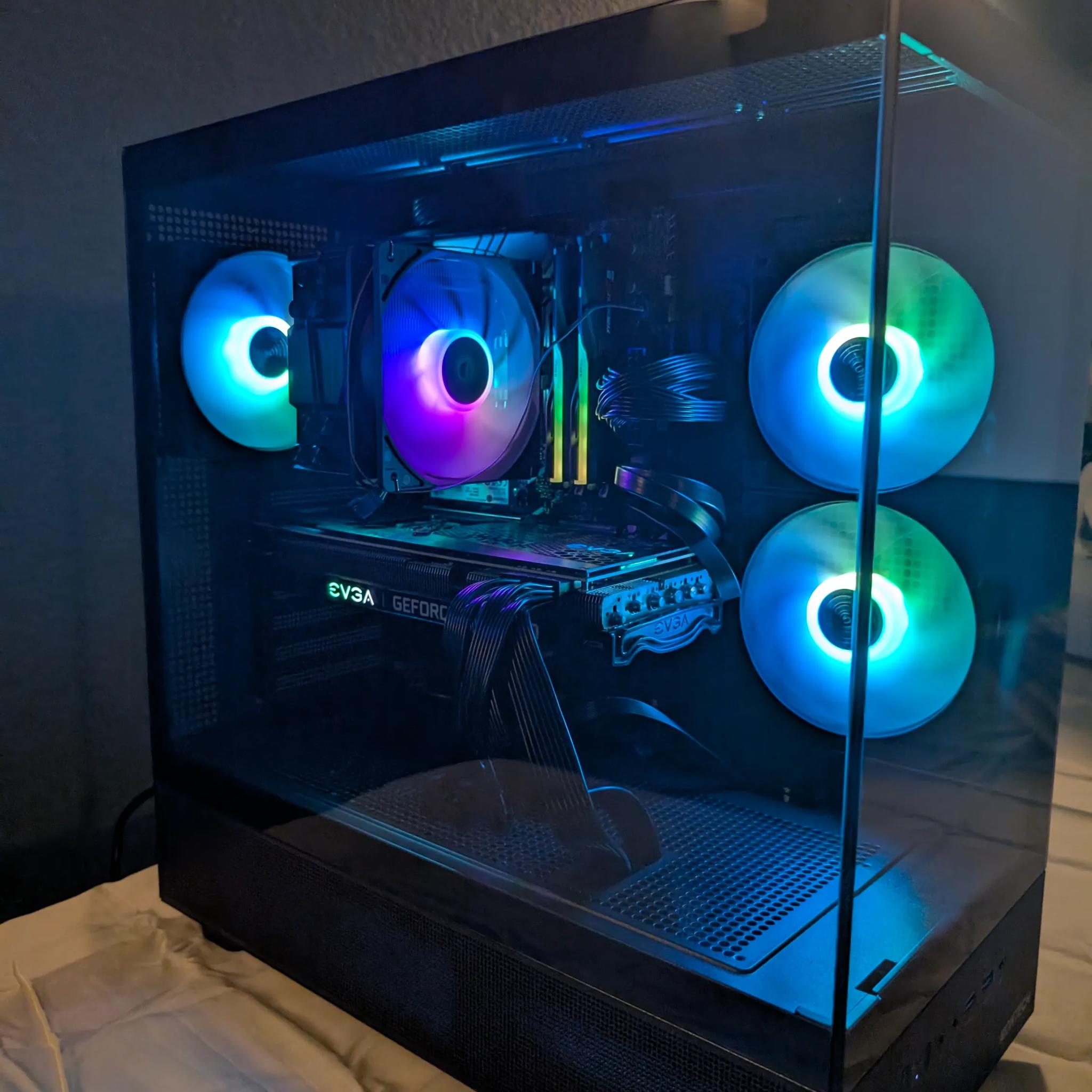 Custom Black Gaming PC Intel i7-12700K, RTX 3080, 32GB DDR5 RAM, 1TB NVMe SSD, Z790 Motherboard