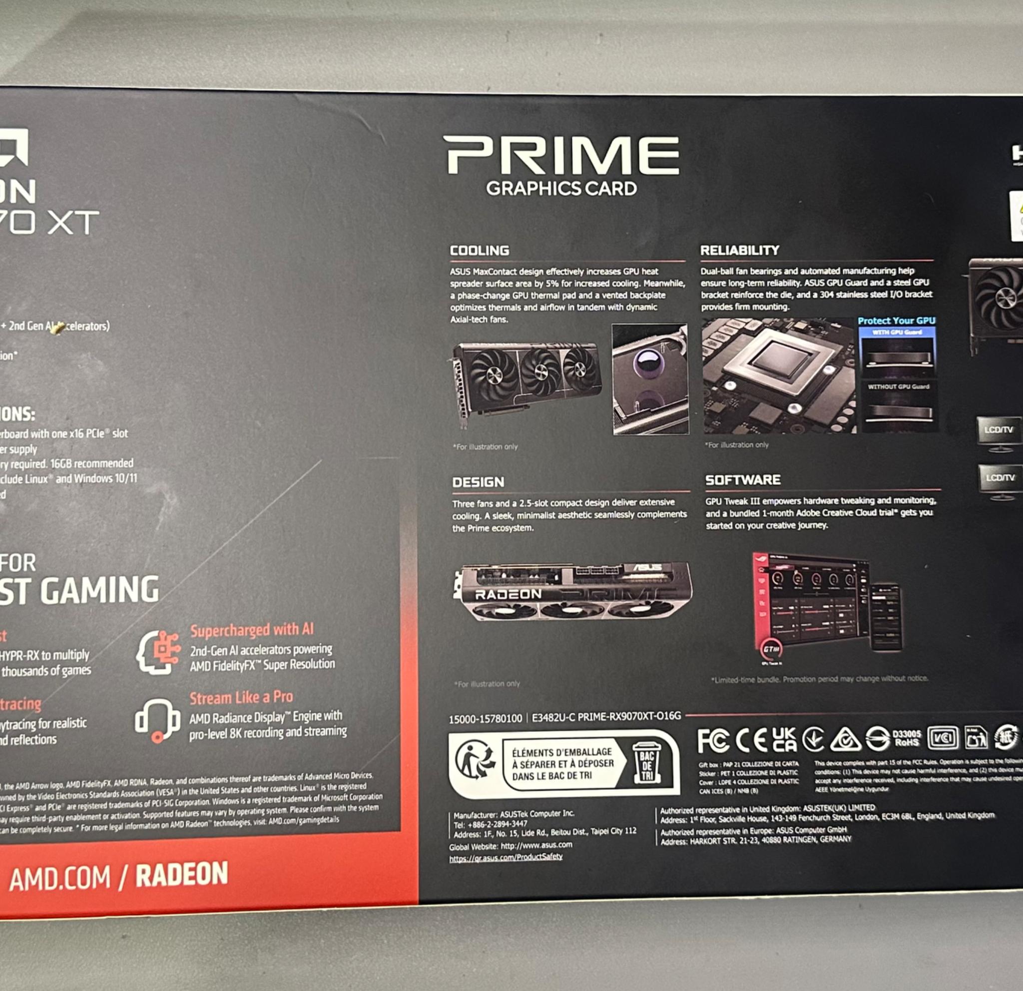 Copy of ASUS Prime Radeon™ RX 9070 XT OC Edition 16GB