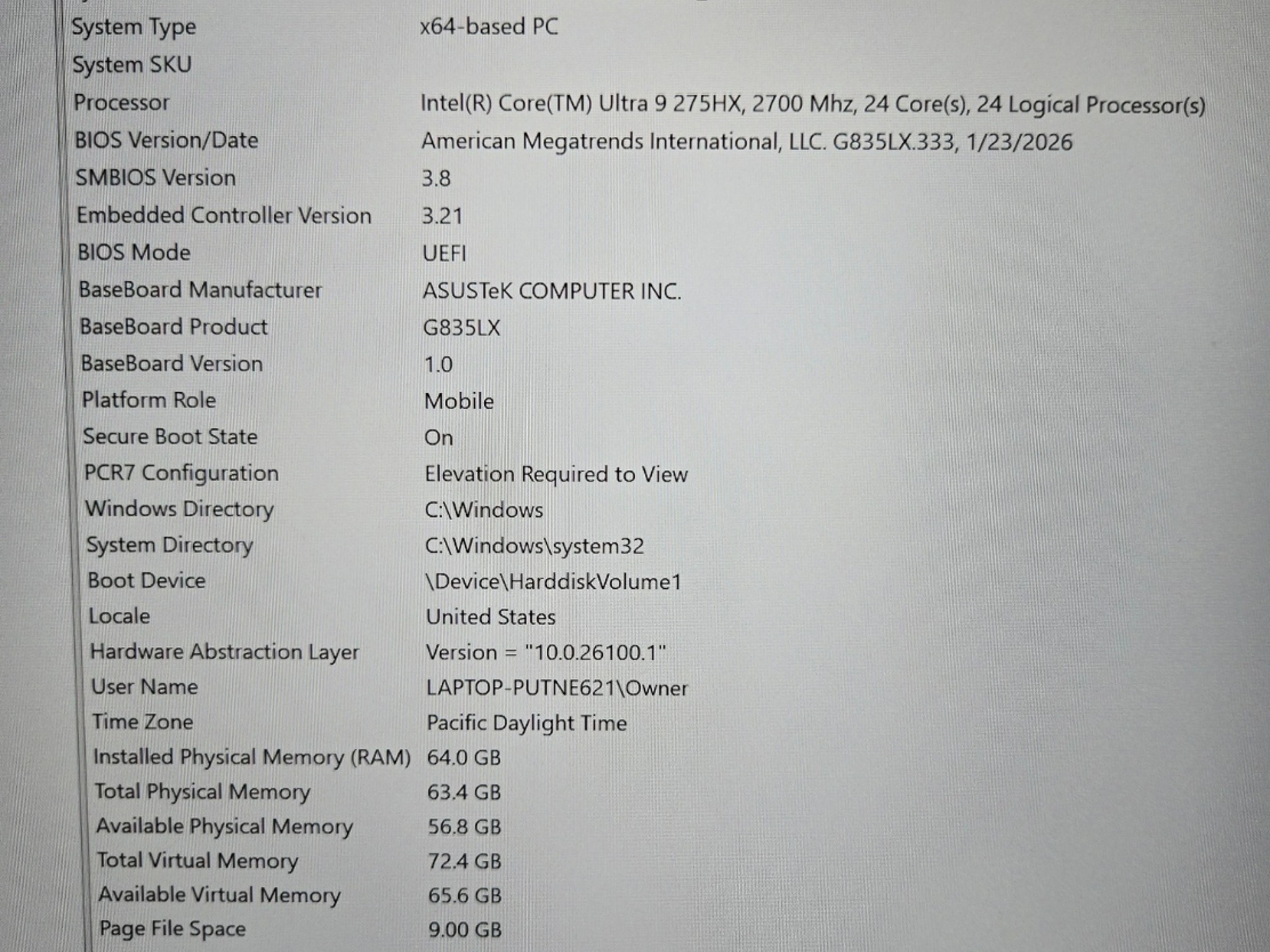 ASUS ROG Strix SCAR 18 (RTX 5090 / Ultra 9 275HX / 64GB RAM / 2TB SSD) – Like New