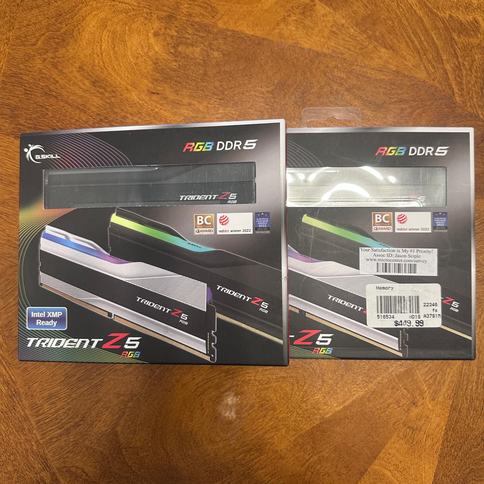 On Sale!🔥 Used G.SKILL Trident Z5 RGB Series 32GB (2 x 16GB) 288-Pin PC RAM DDR5 7200 Desktop Memory