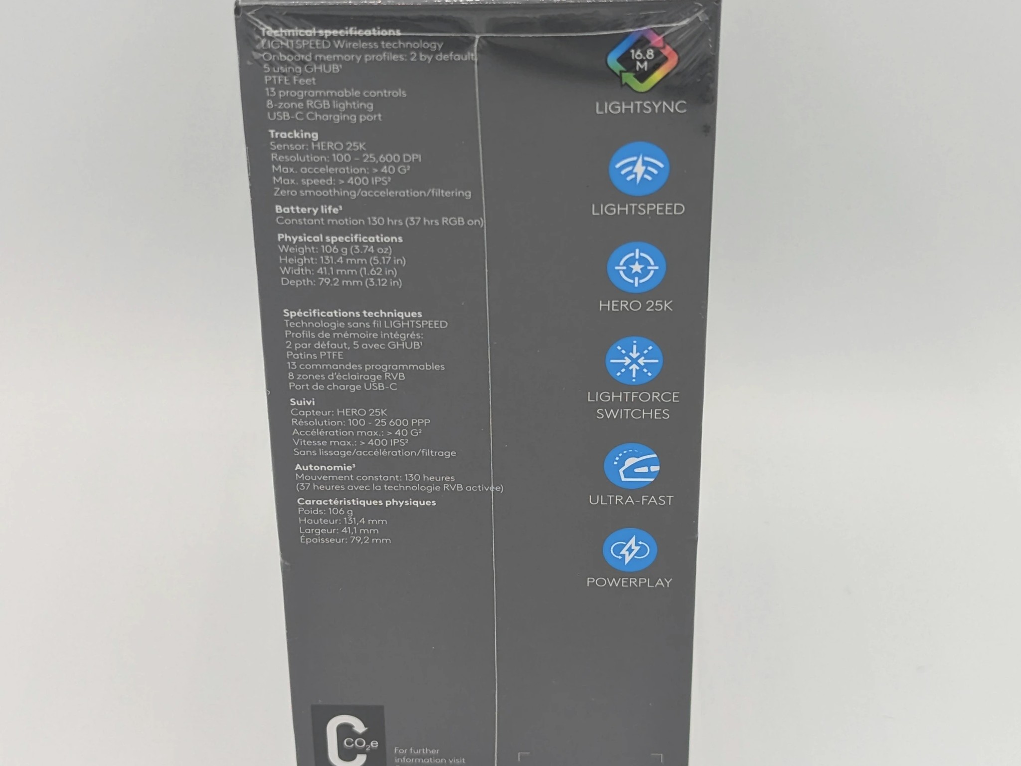 NIB New Logitech G502 X Plus Lightspeed Black