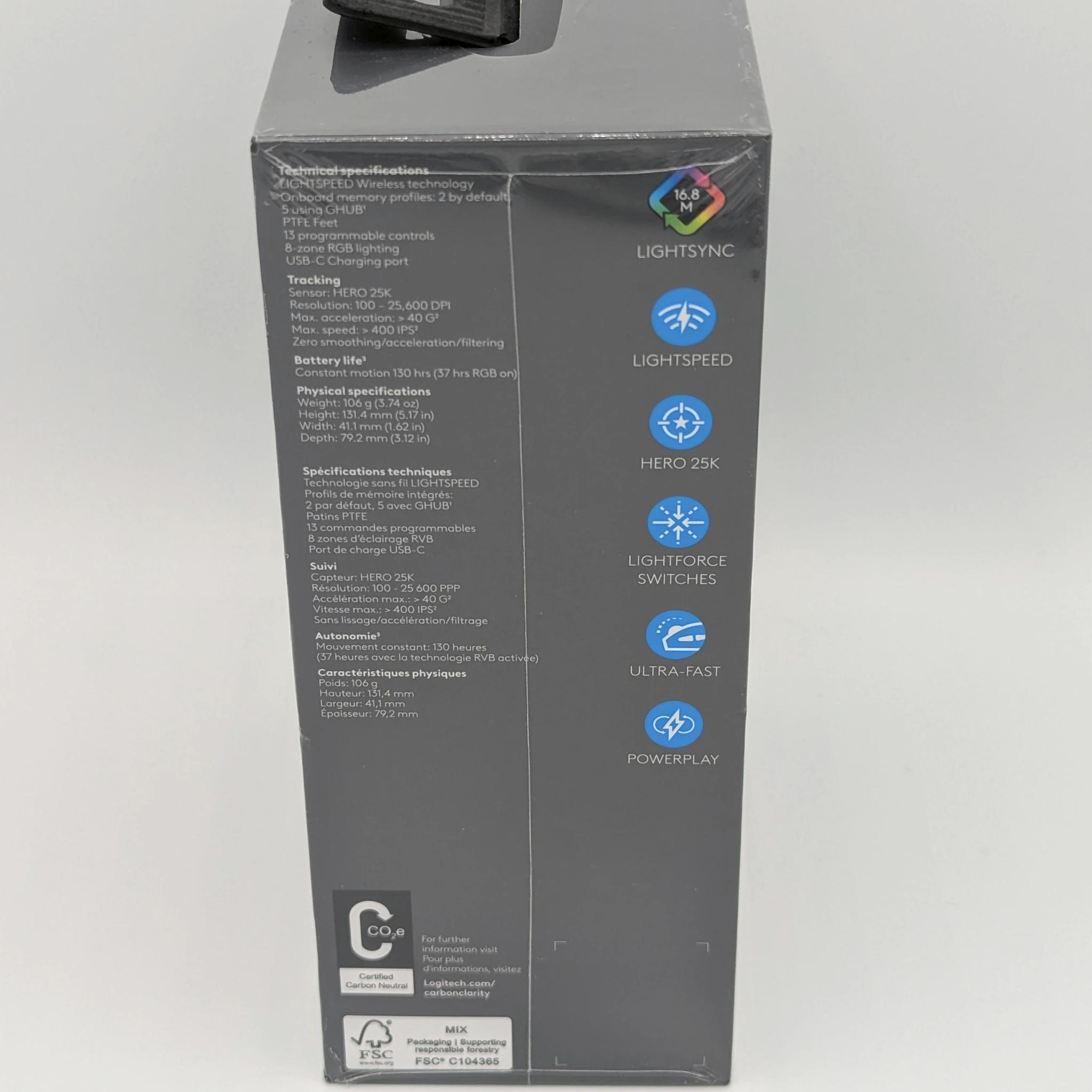 NIB New Logitech G502 X Plus Lightspeed Black