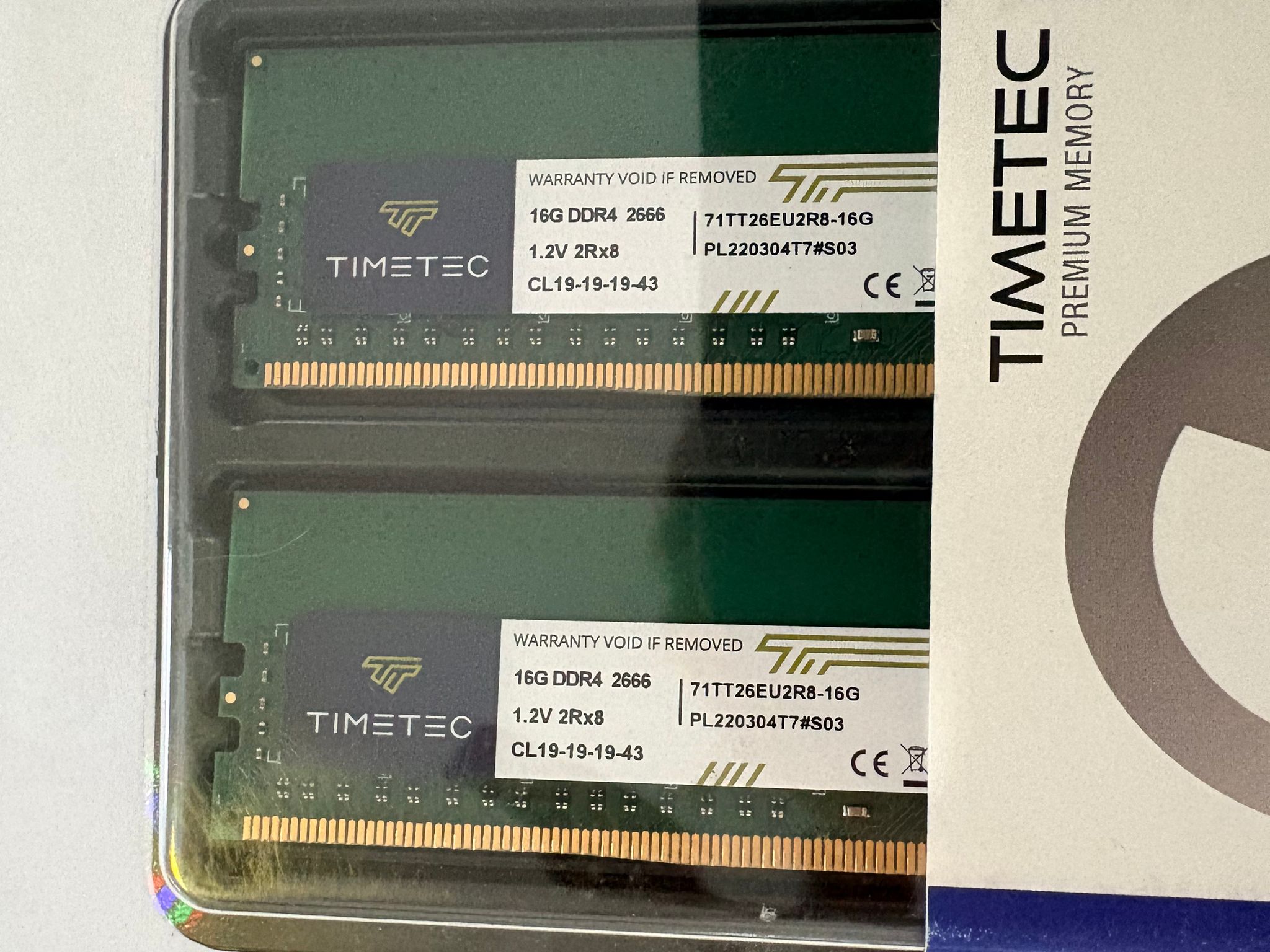 Timetec 32GB Kit (2x16GB) DDR4 2666 ECC Unbuffered UDIMM PC4-21300 2Rx8