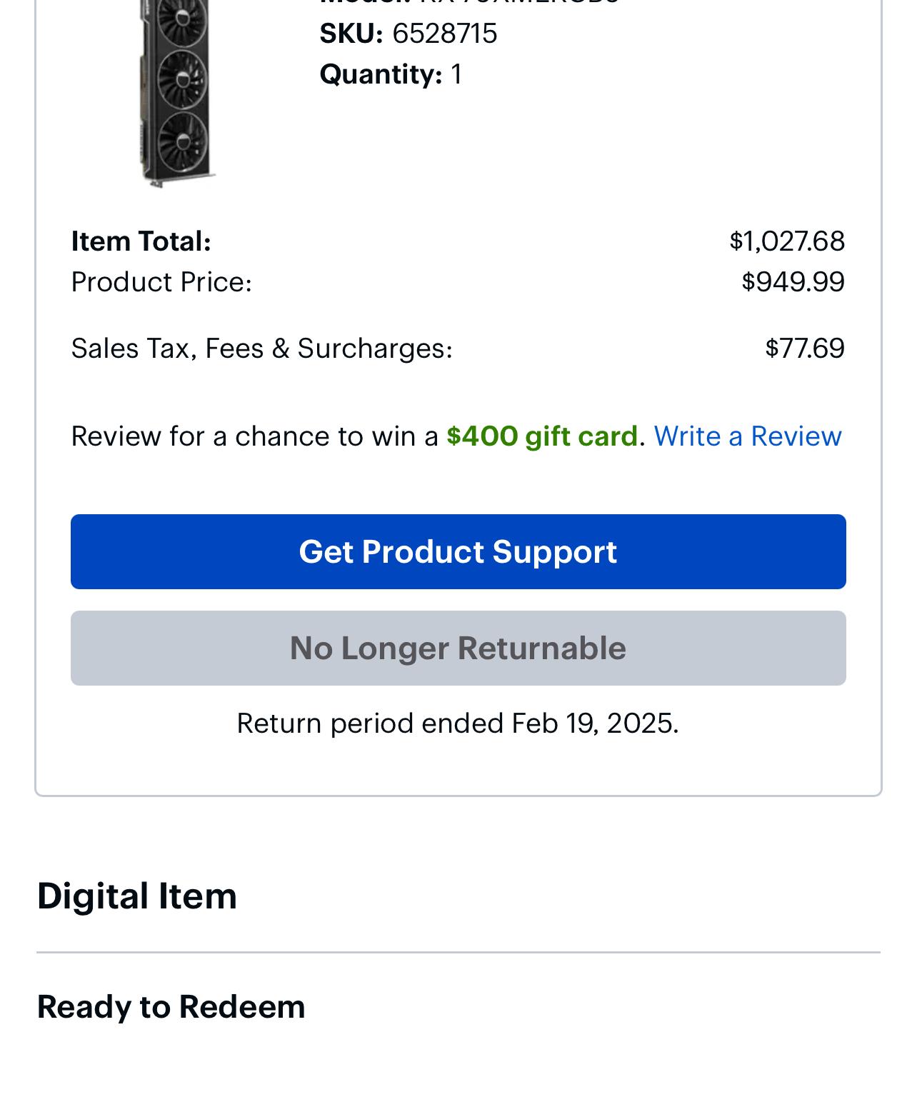 XFS 7900xtx merc 310 24gig 4.0