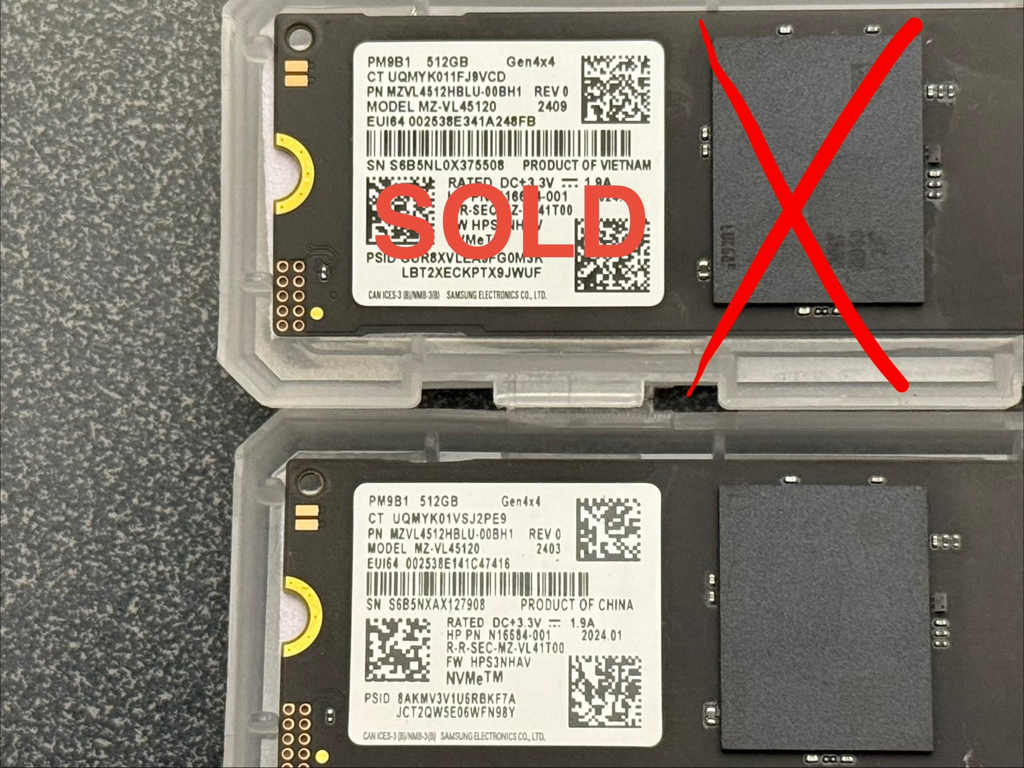 Samsung 512GB Gen 4 NVMe M.2 SSD