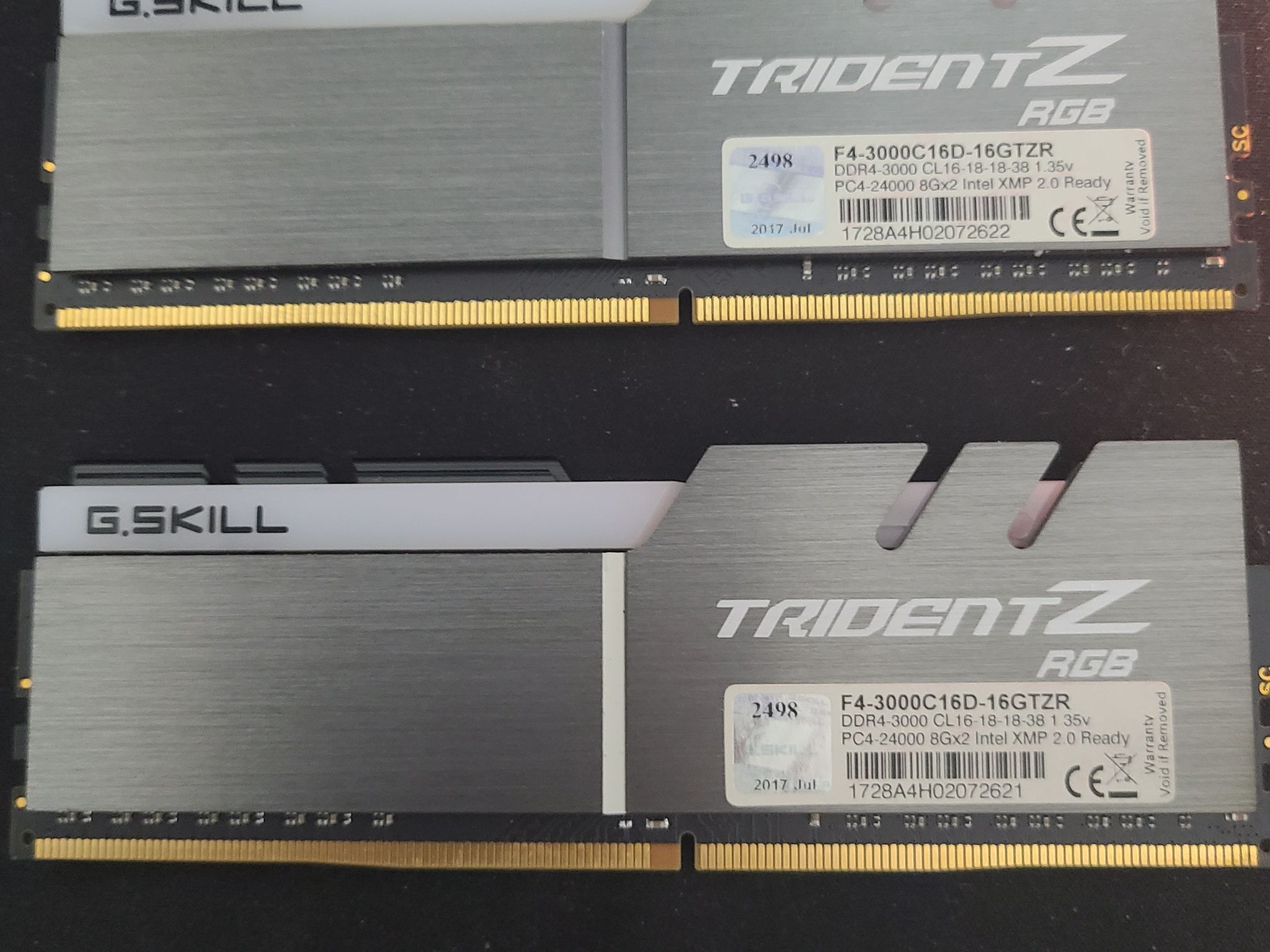 G. Skill Trident Z RGB 16gb (2x 8gb) DDR4-3000 CL16