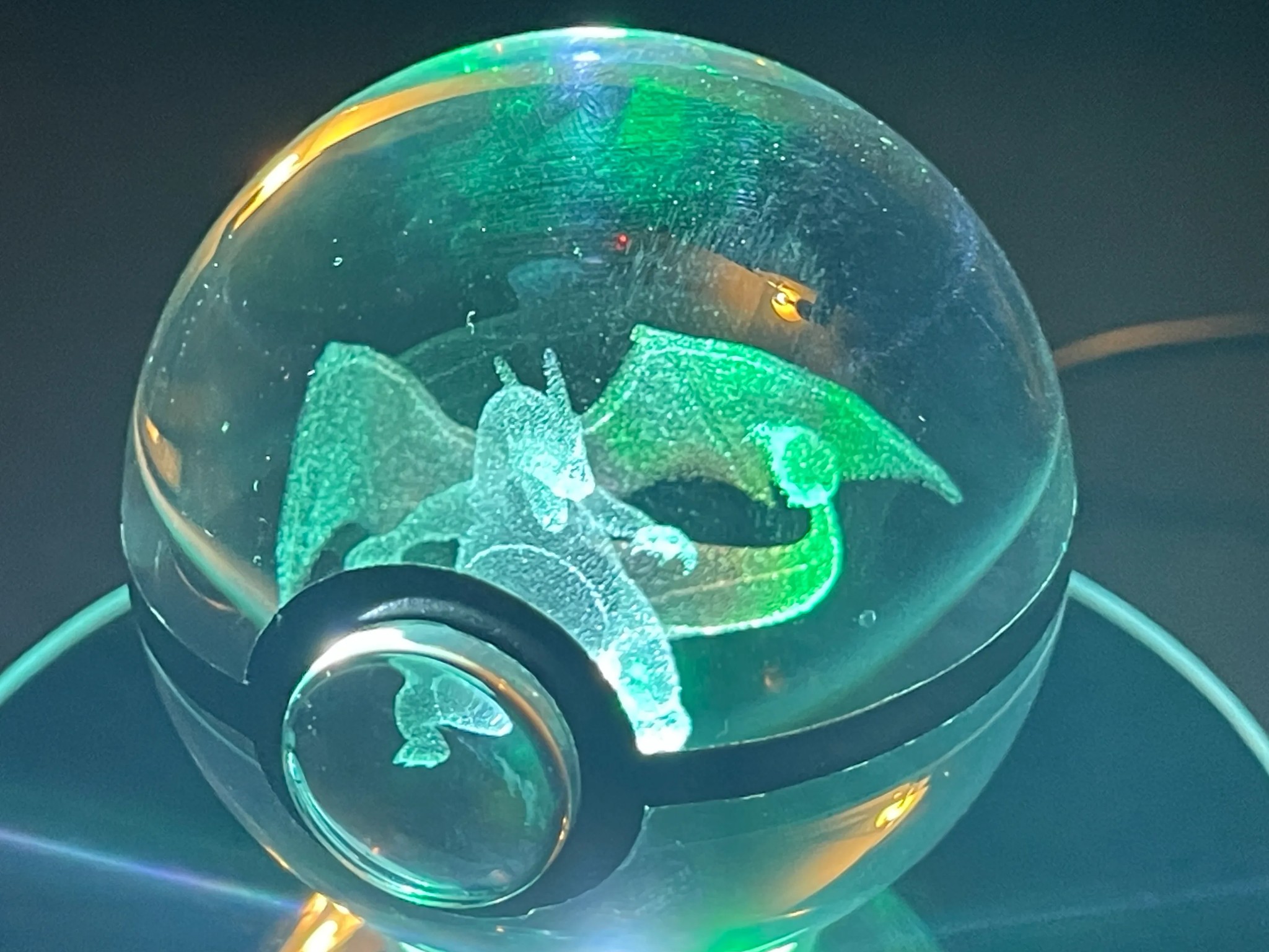 Charizard Crystal Ball With RGB Stand
