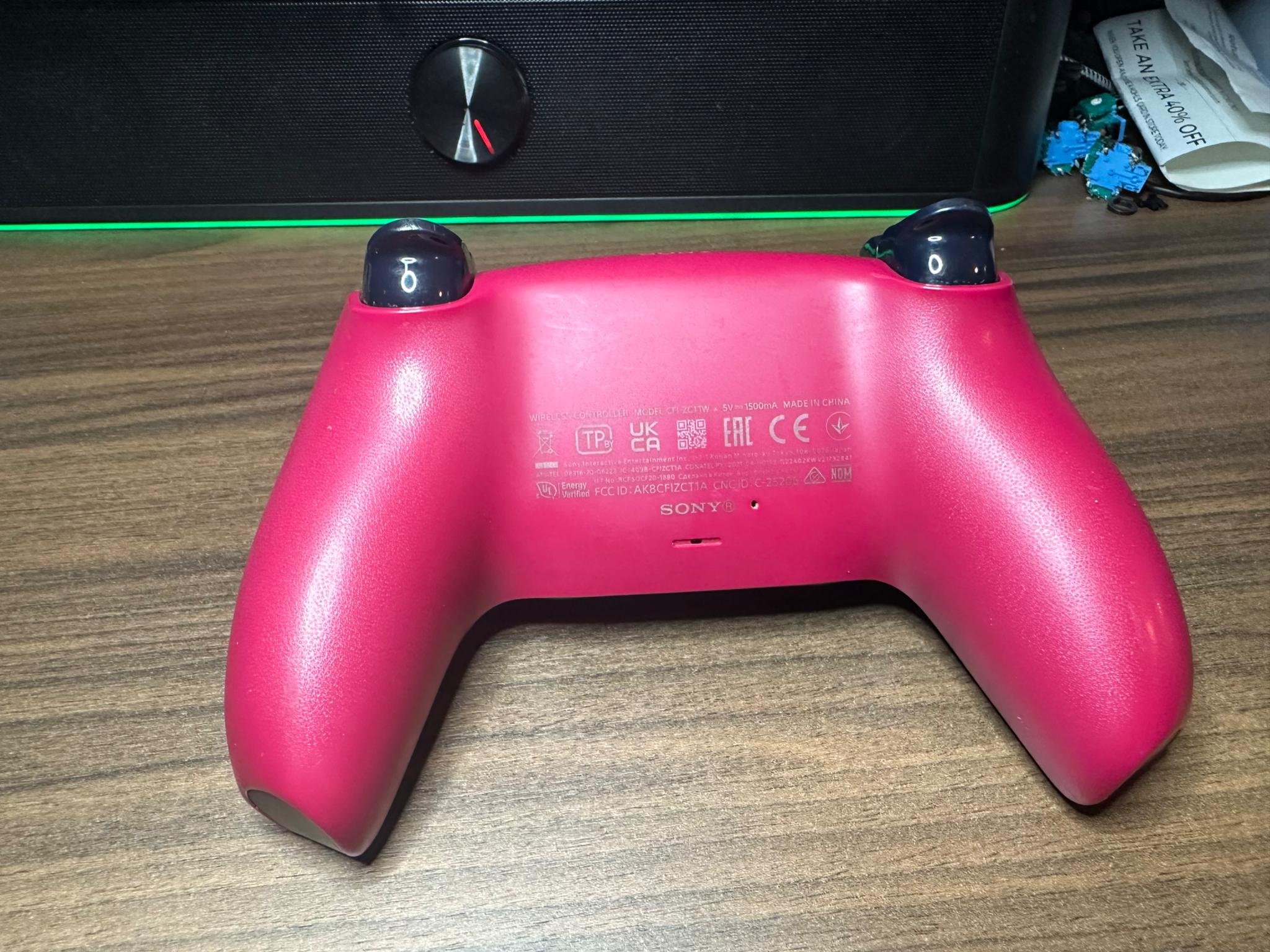 PlayStation 5 DualSense Wireless Controller - Cosmic Red | TMR K-Silver anti-drift Joysticks