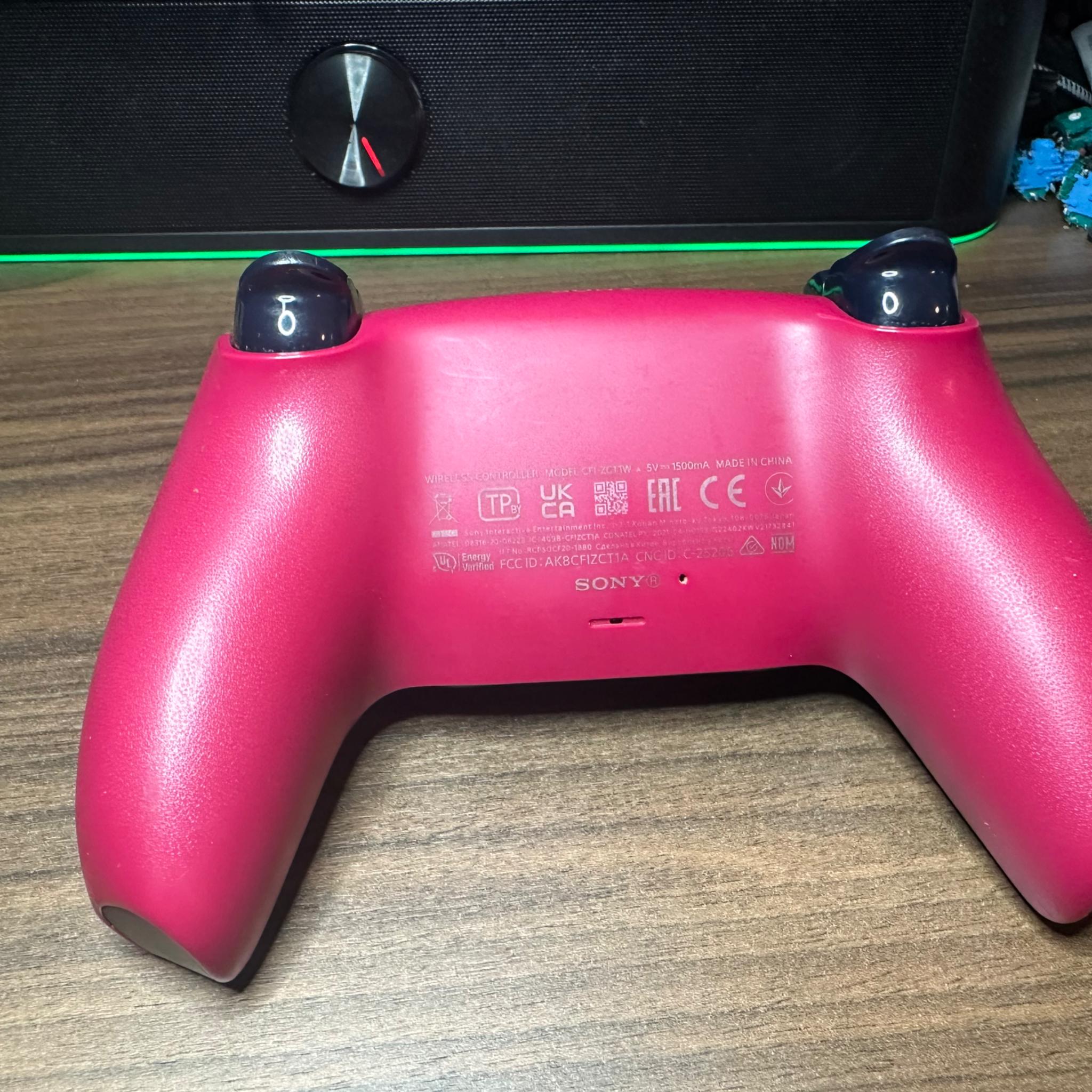 PlayStation 5 DualSense Wireless Controller - Cosmic Red | TMR K-Silver anti-drift Joysticks