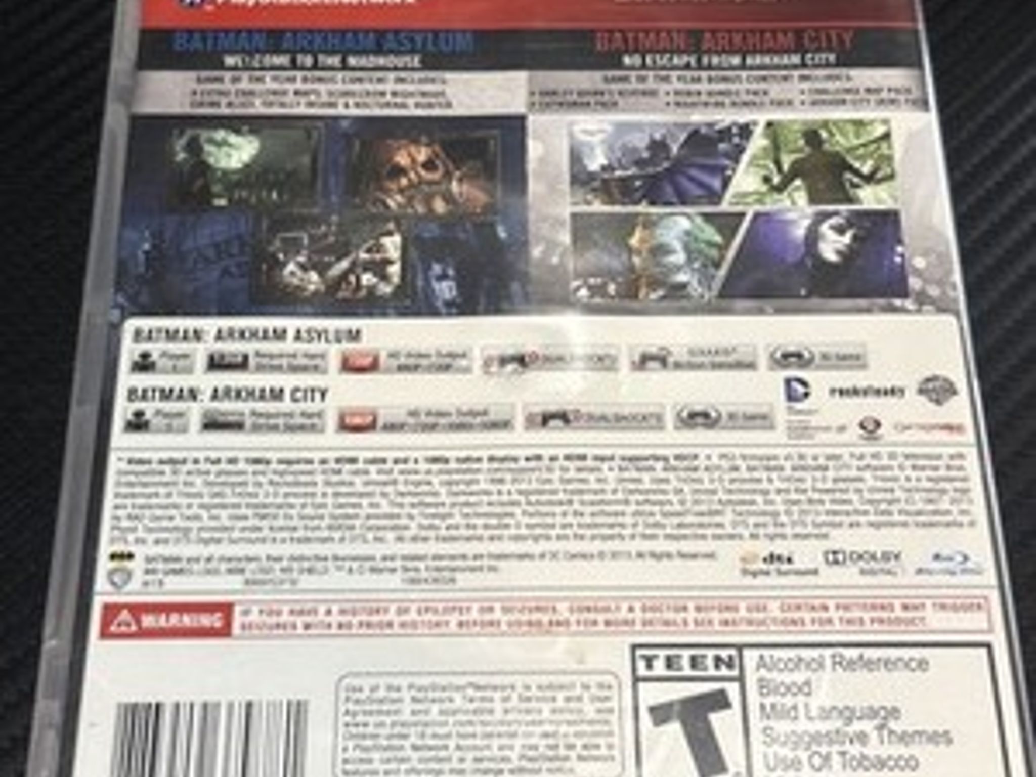 Batman Arkham Asylum and Arkham City (Playstation 3 PS3) Complete (ED)