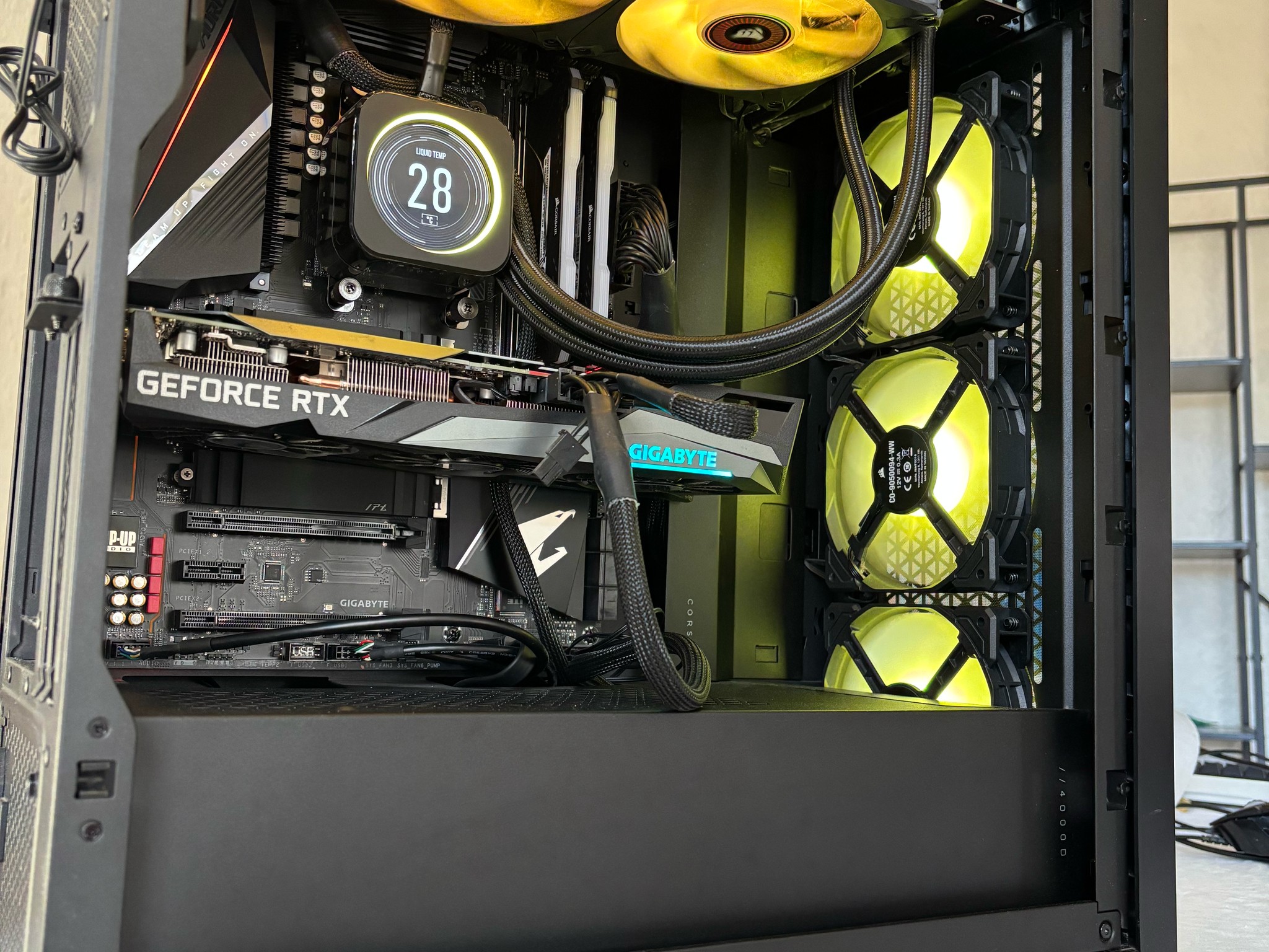 Black Gaming PC | Ryzen 5900x | RTX 3060 Ti | 32gb RAM | 1 TB SSD | LCD Cooling Screen