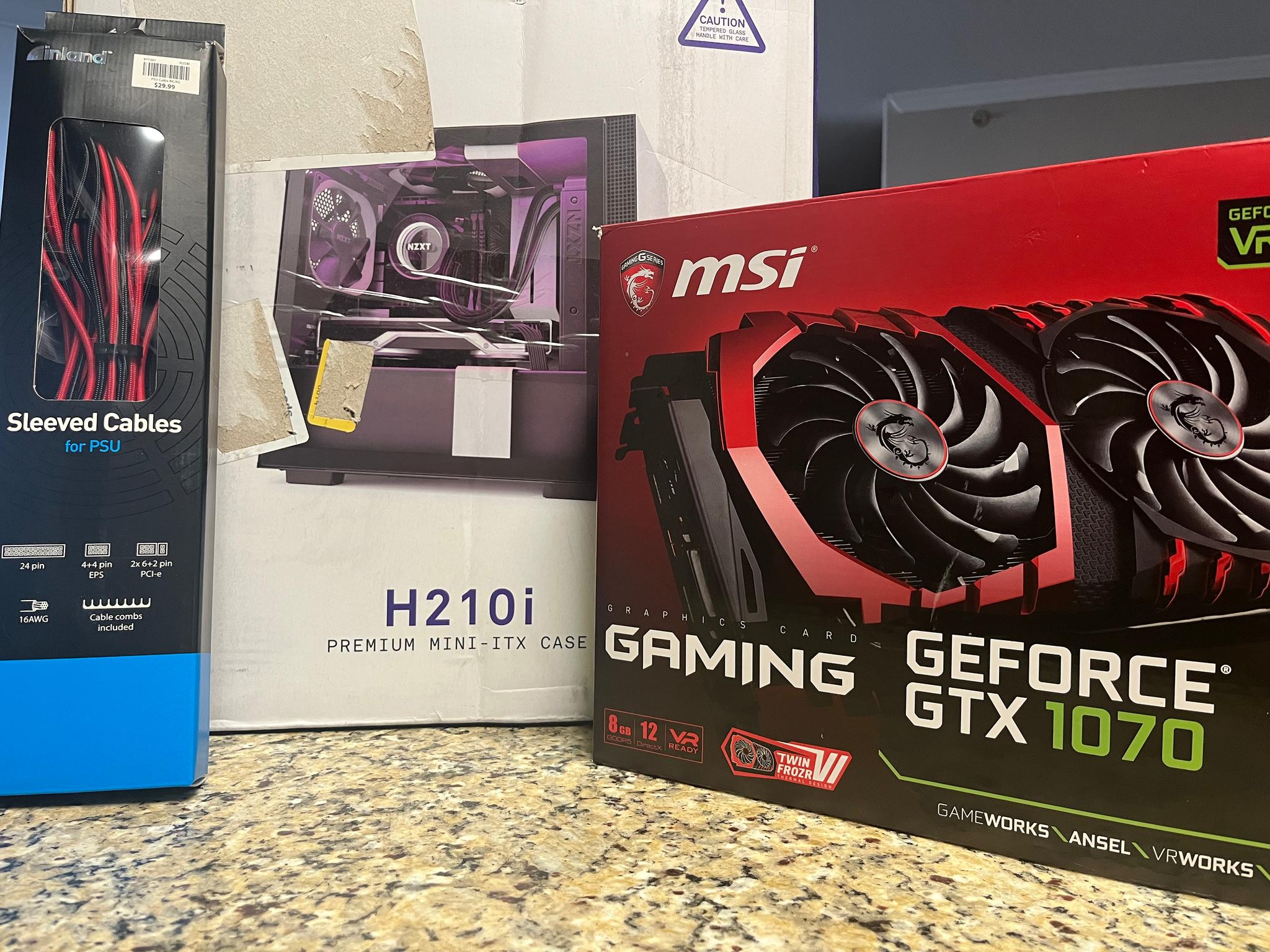 MSI GTX 1070 Gaming + NZXT H210i ITX case