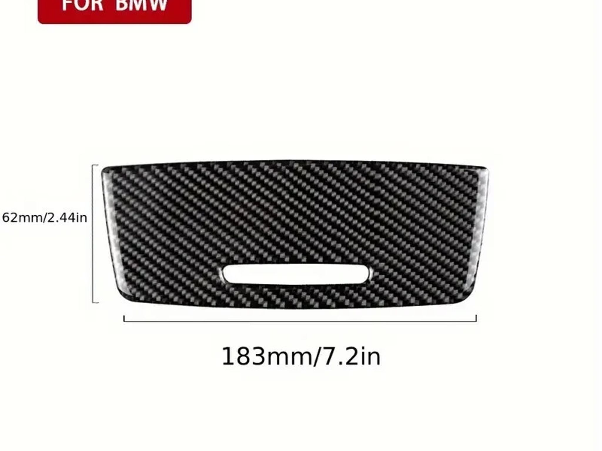 Carbon Fiber Car Central Control Cigarette Lighter Panel Stickers Trim for BMW
