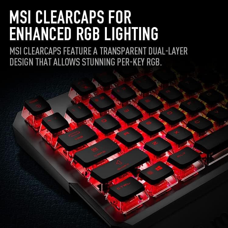 (BNIB) MSI Vigor GK71 Sonic Blue US Mechanical RGB Gaming Keyboard