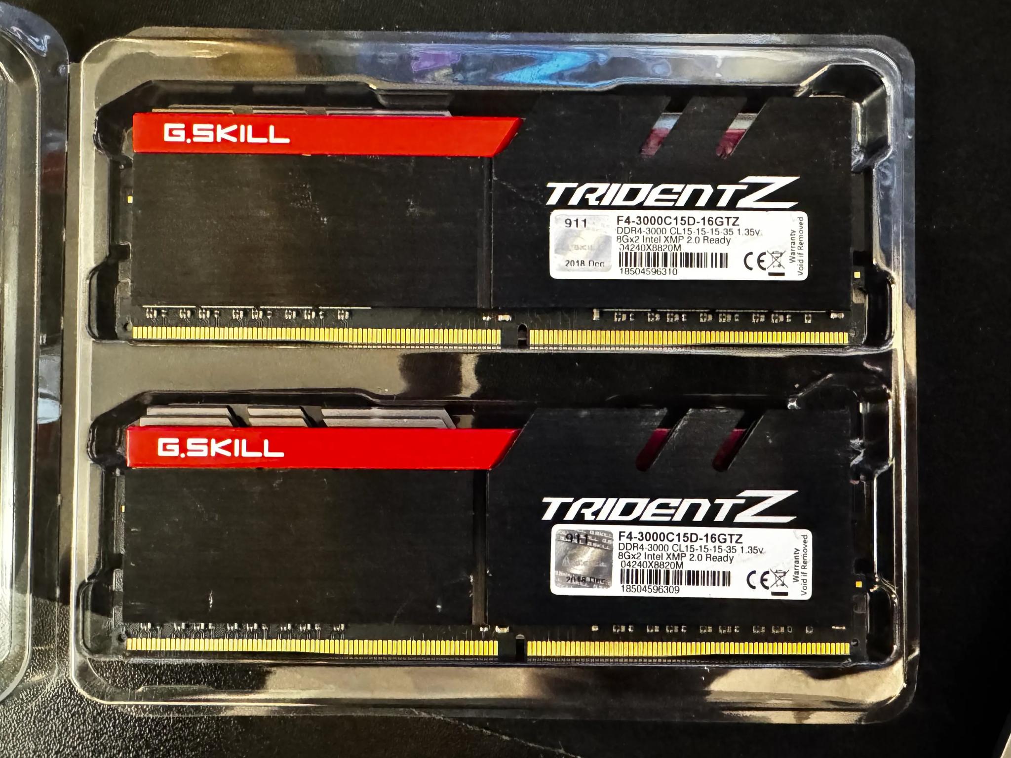 TridentZ DDR4-3000 8Gx2(16GB) kit