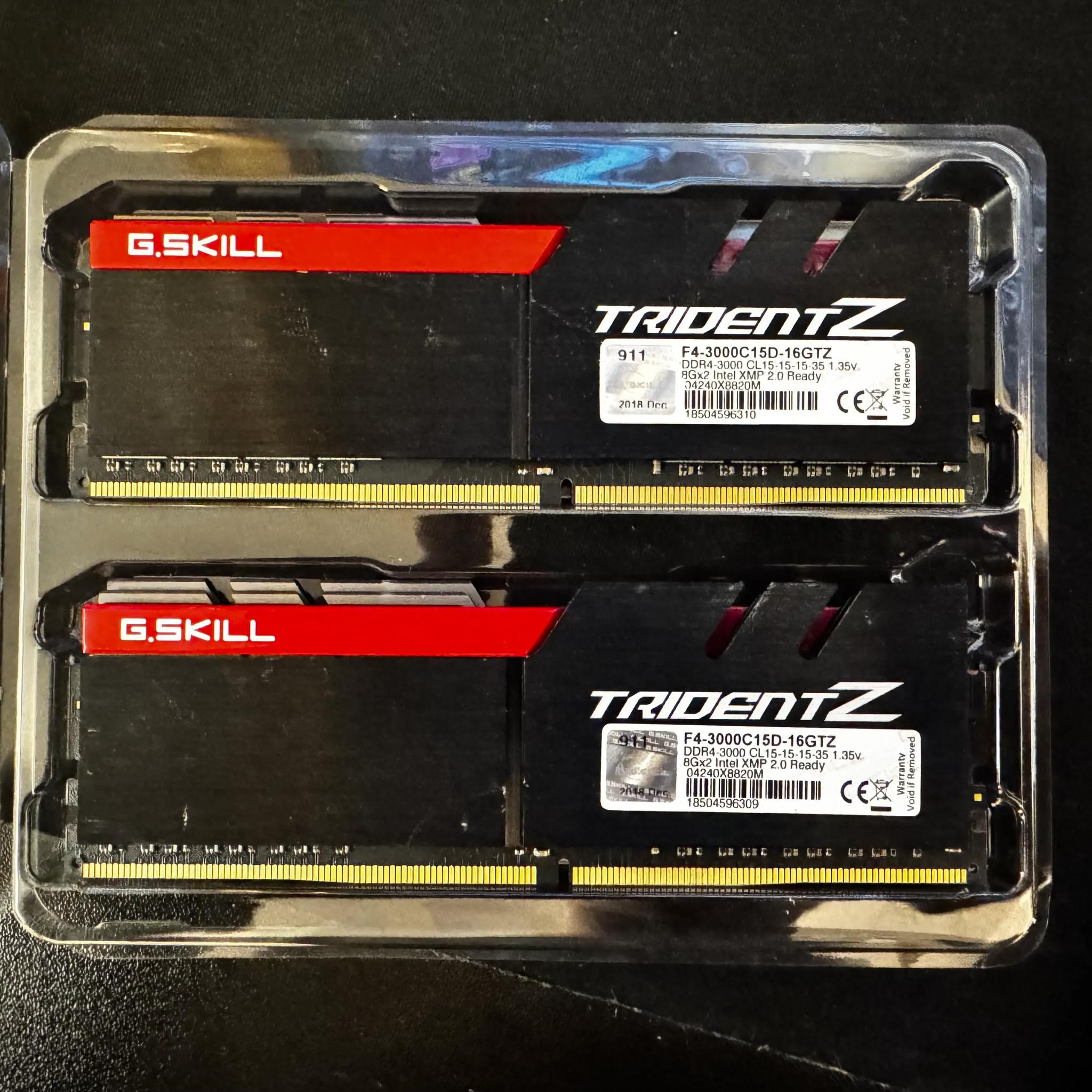 TridentZ DDR4-3000 8Gx2(16GB) kit