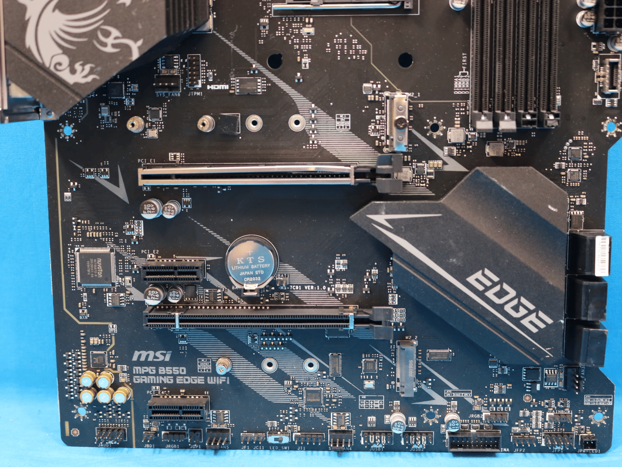*DAMAGED* MSI MPG B550 Gaming Edge WIFI AMD Socket AM4 DDR4 ATX Desktop Motherboard