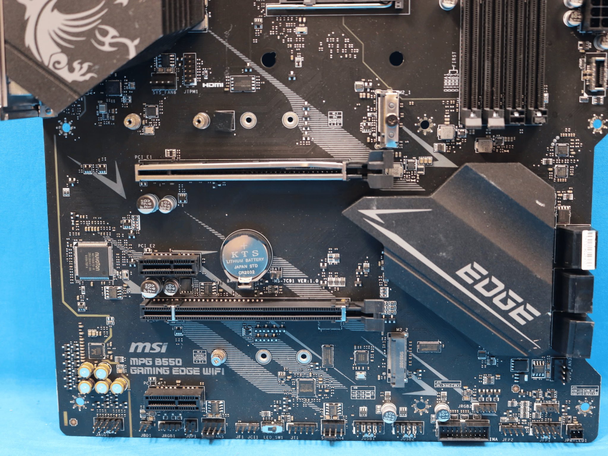 *DAMAGED* MSI MPG B550 Gaming Edge WIFI AMD Socket AM4 DDR4 ATX Desktop Motherboard