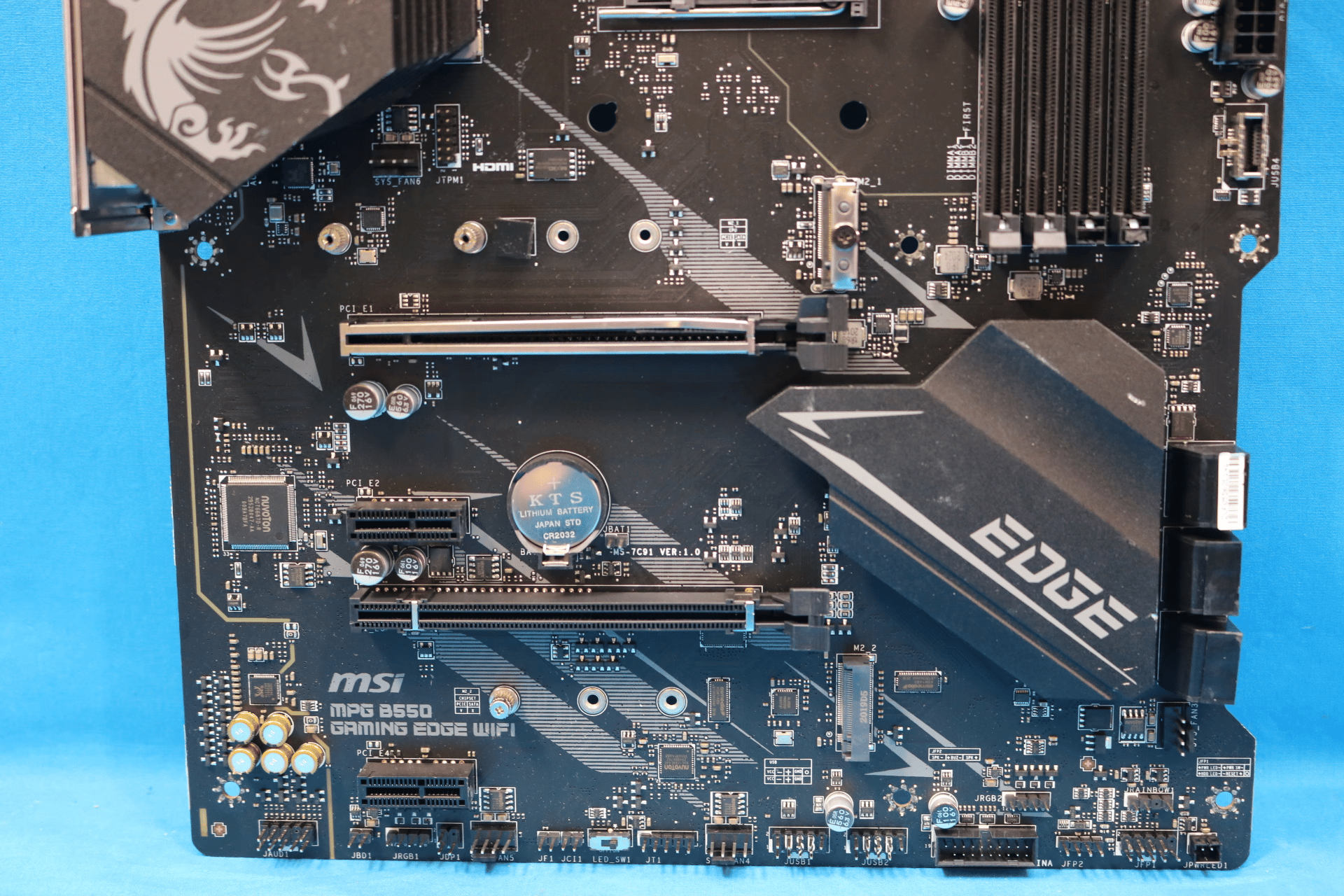 *DAMAGED* MSI MPG B550 Gaming Edge WIFI AMD Socket AM4 DDR4 ATX Desktop Motherboard