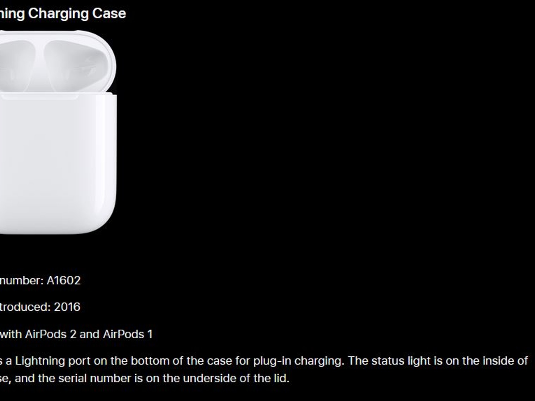 Apple Airpods 1st Generation Wireless Earbuds | Charging Case and Left Earbud ONLY A1602