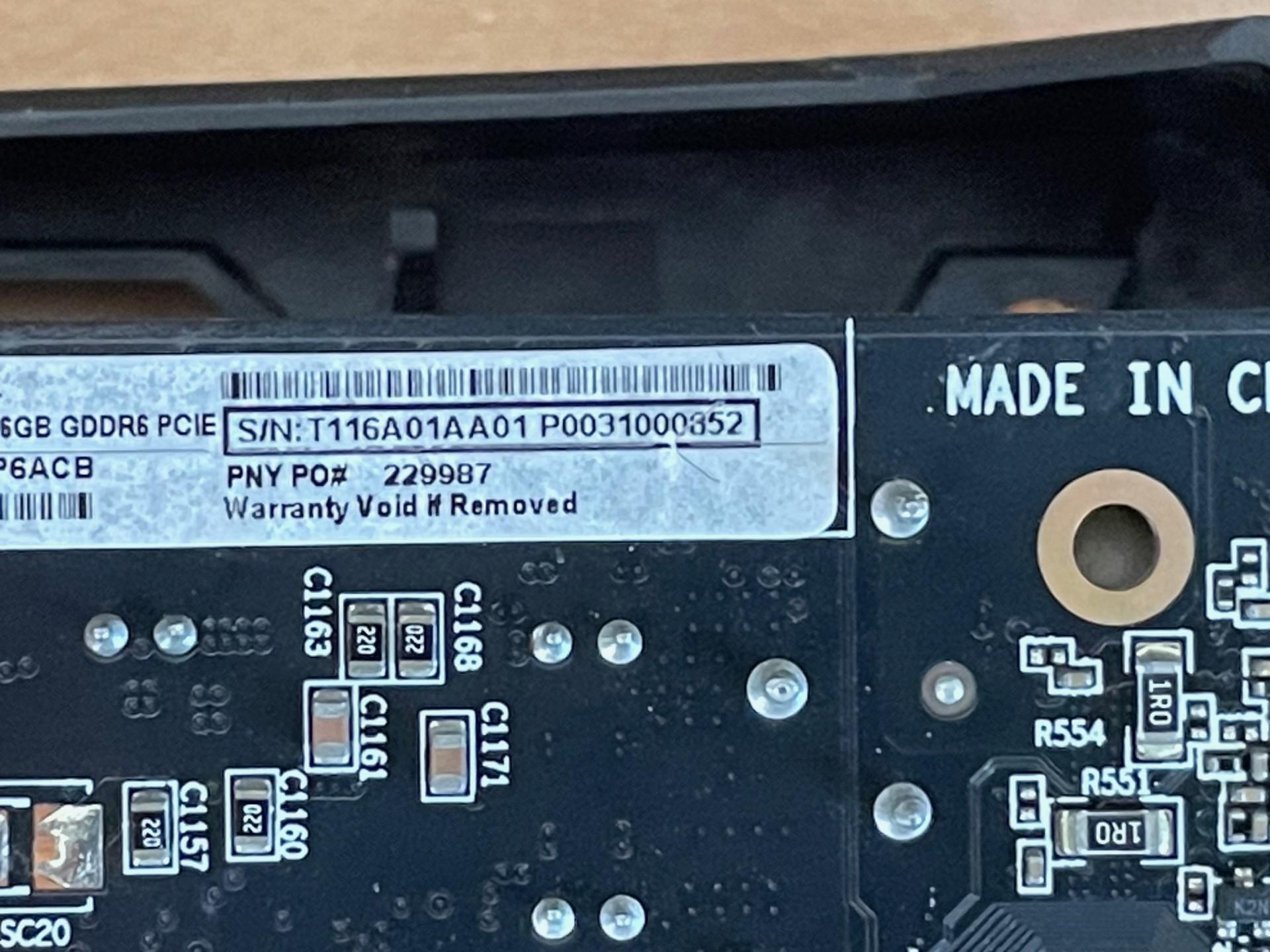 PNY GeForce GTX 1660 Super 6GB XLR8 Gaming. Used