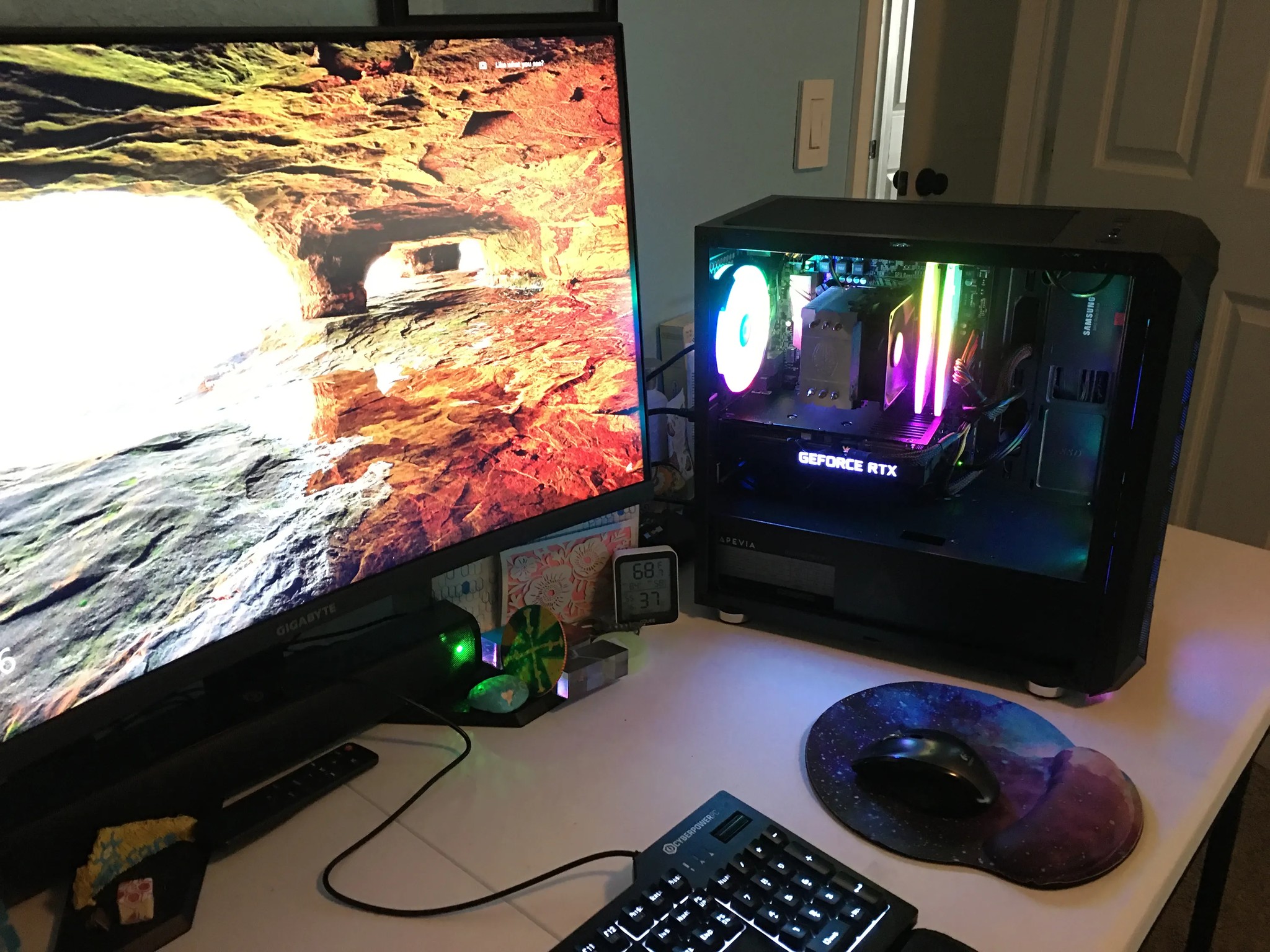 Great Gaming PC, RTX 3060Ti, i7 CPU, DDR4 16GB 3600, M.2 drive, SSD, HDD, mATX size