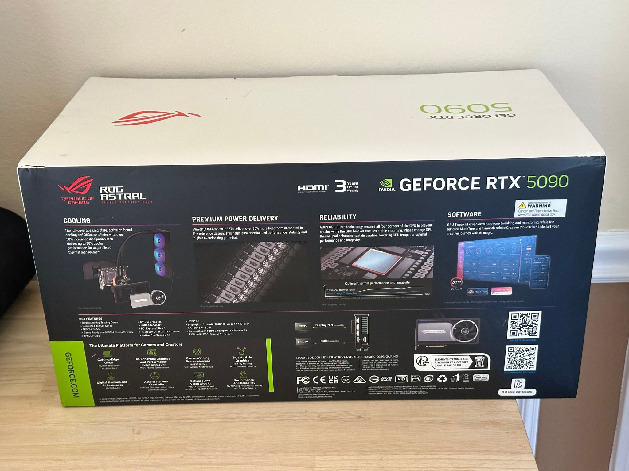 ASUS RTX 5090 ROG Astral LC 32GB GDDR7 OC Edition
