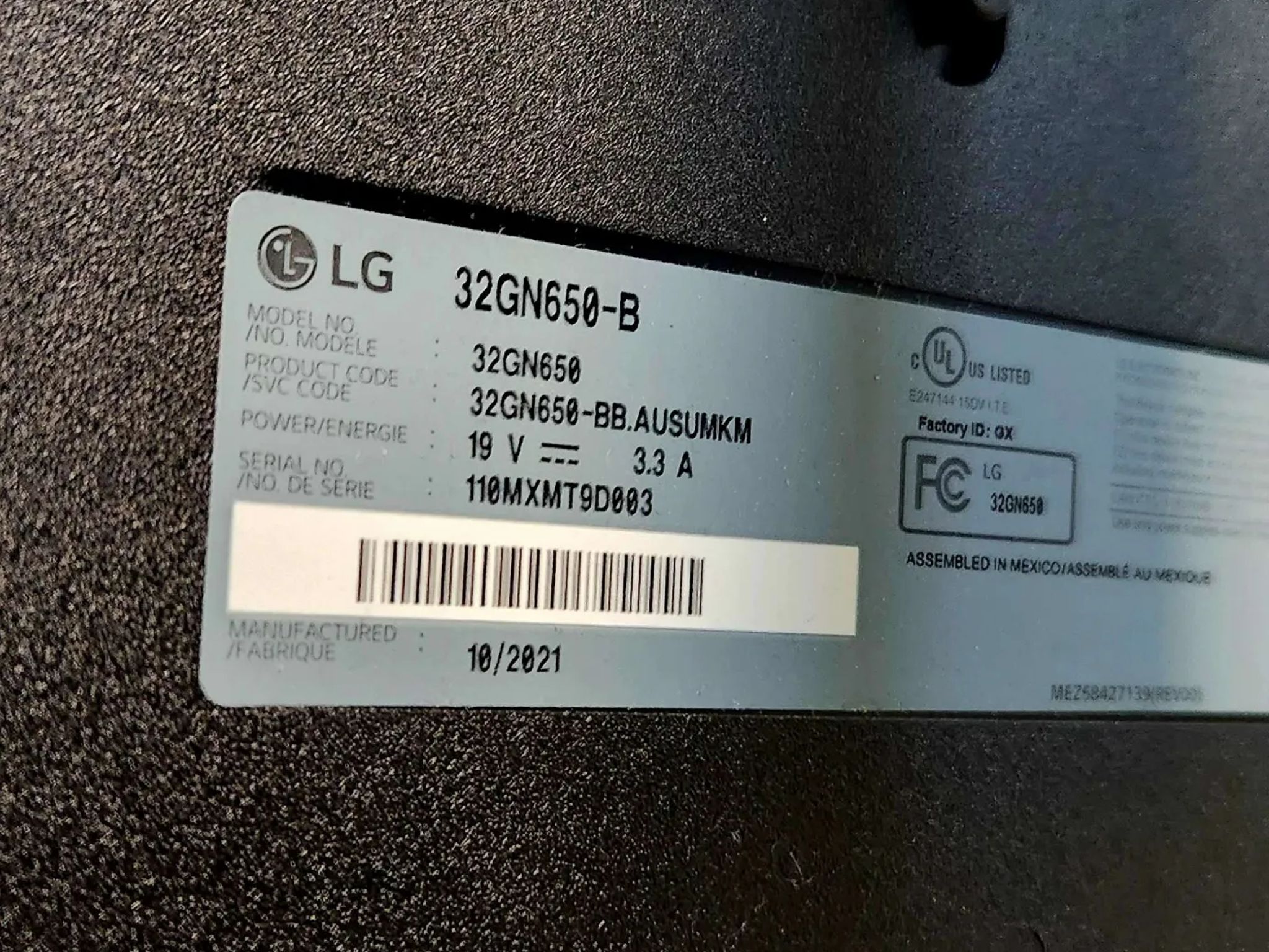 LG 32GN650-B Ultragear Gaming Monitor 32” QHD (2560 x 1440) Display, 165Hz Refresh