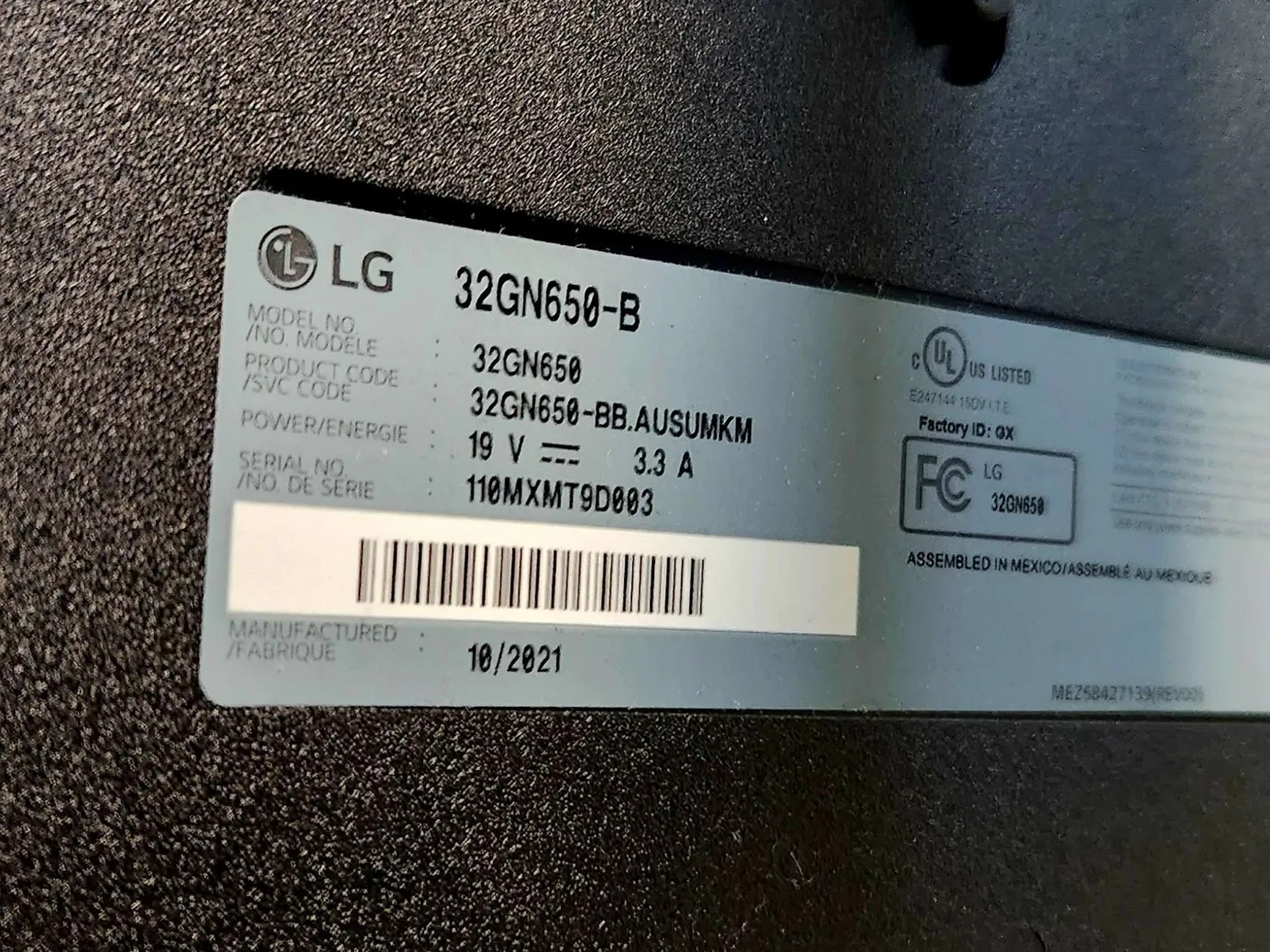 LG 32GN650-B Ultragear Gaming Monitor 32” QHD (2560 x 1440) Display, 165Hz Refresh