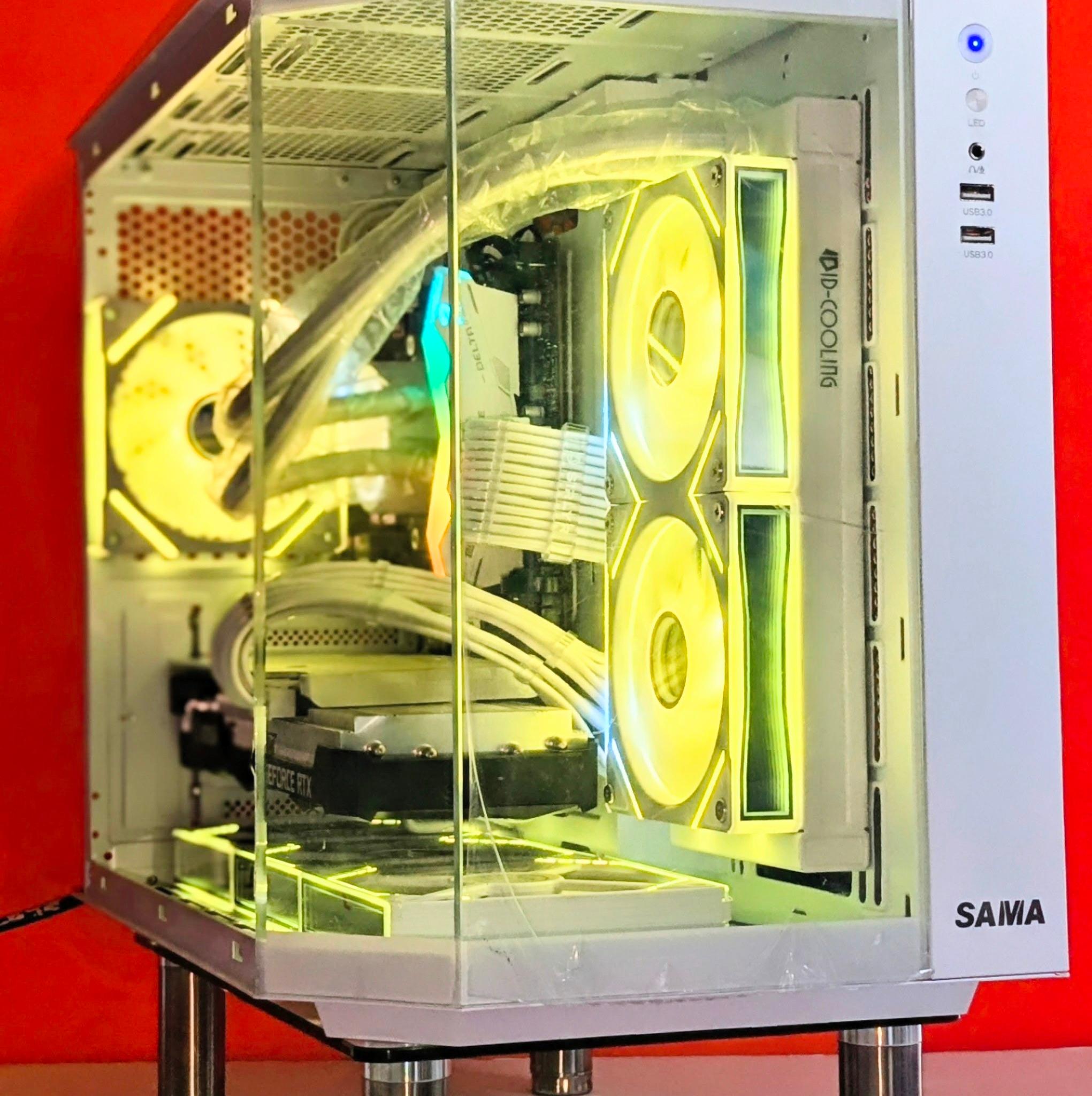 Liquid-Cooled💦🧊Gaming Beast⚪Ryzen 5 7600⚪RTX 3070⚪32GB DDR5⚪⚫1.5TB NVMe SSD⚪ Wi-Fi⚪Windows 11 Pro✅