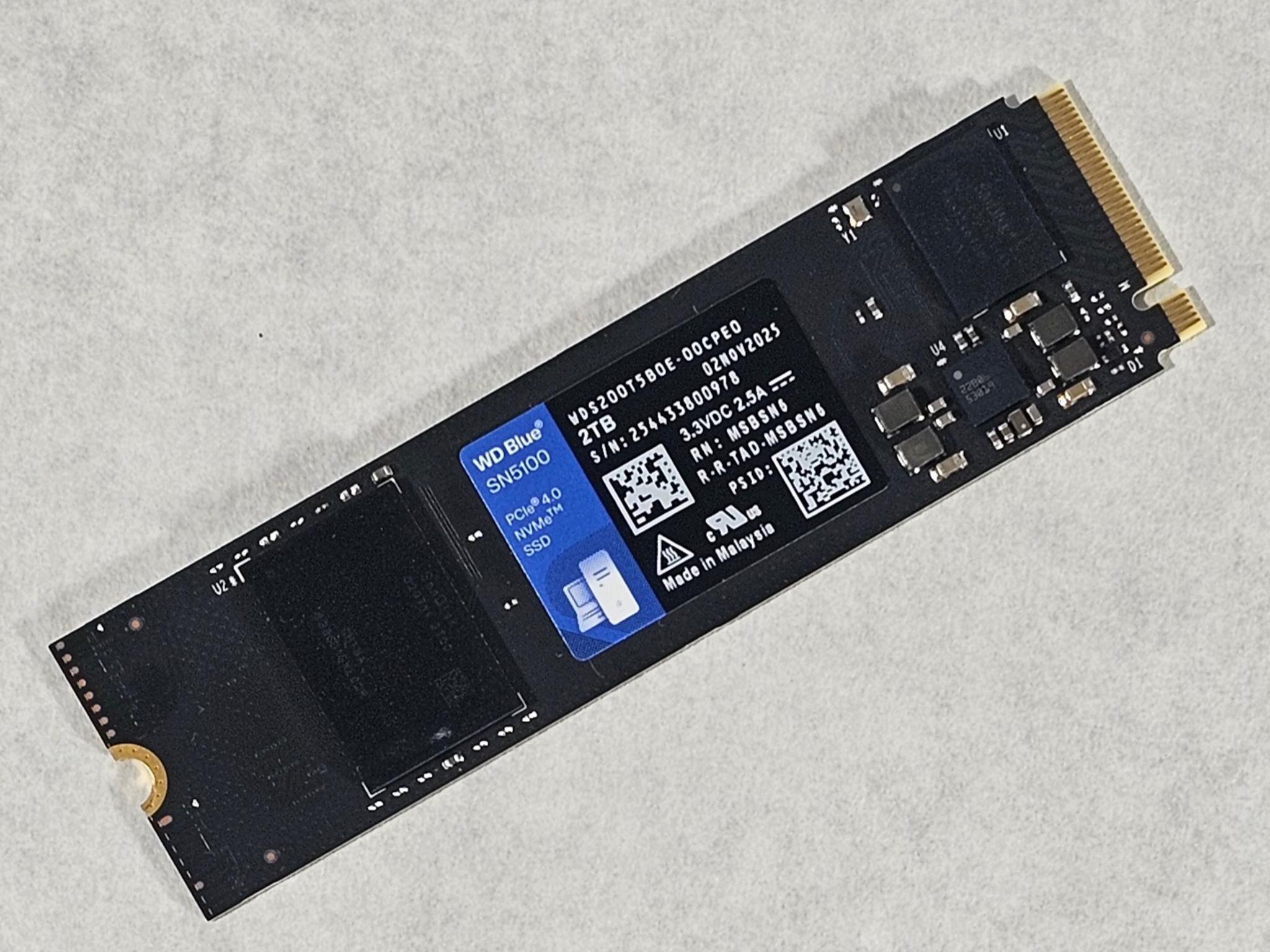 2TB NVMe M.2-316 SSD Gen 4 WD Blue SN5100