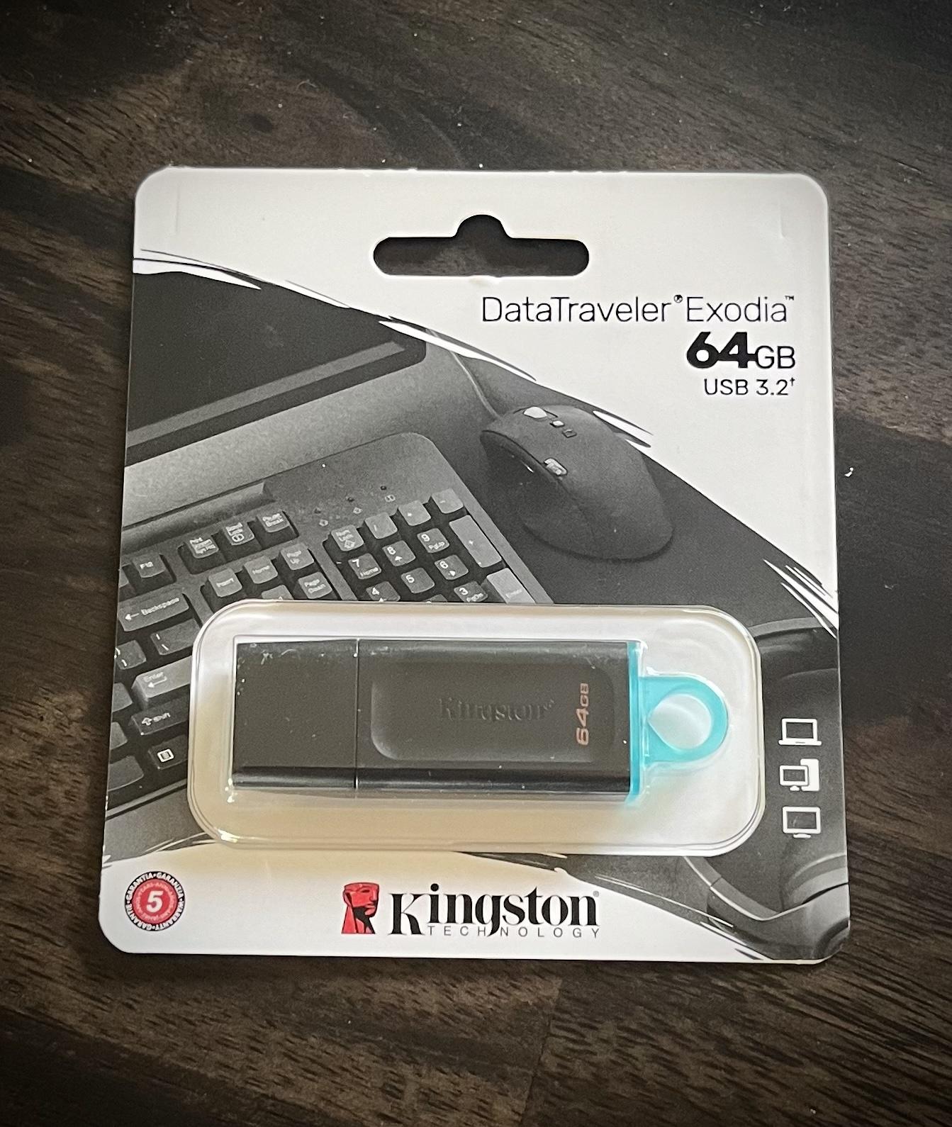 Kingston DataTraveler Exodia 64GB Flash Drive - Black