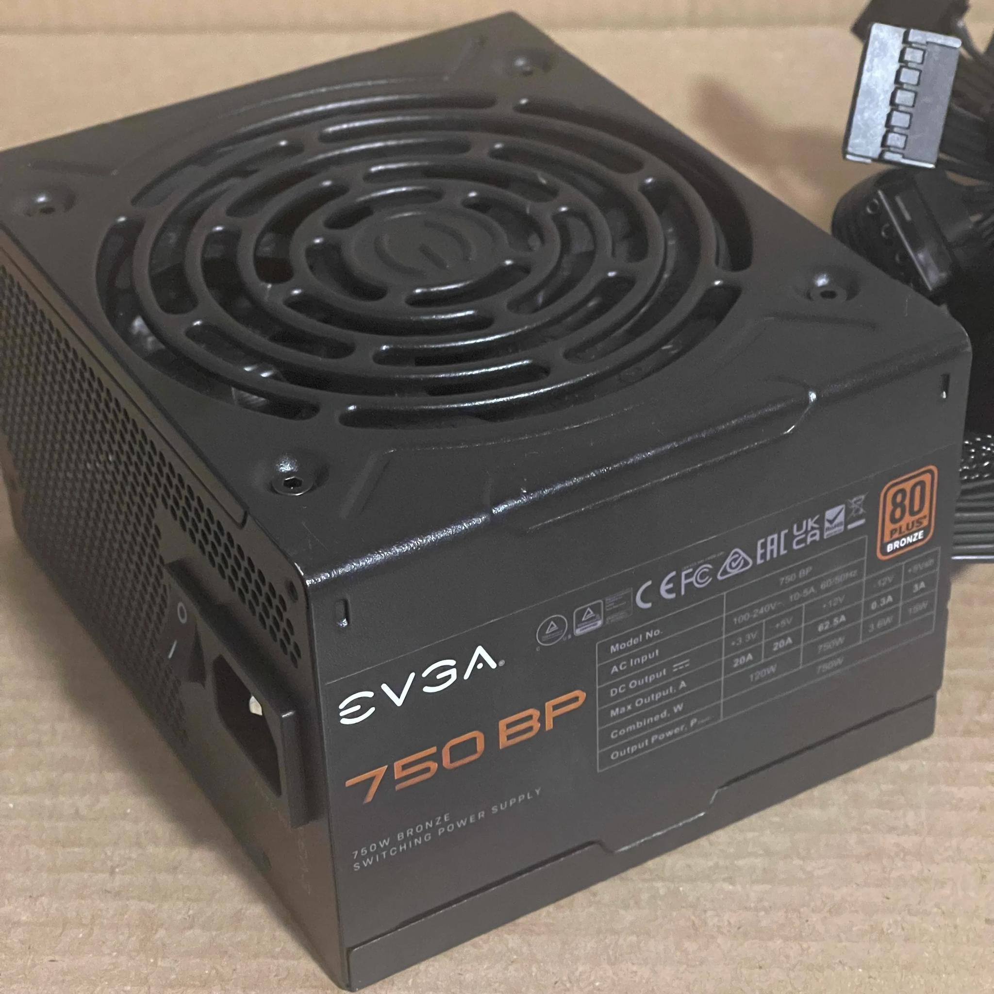 Used, EVGA 750 BP 750W 80+ Bronze Non-Modular PSU