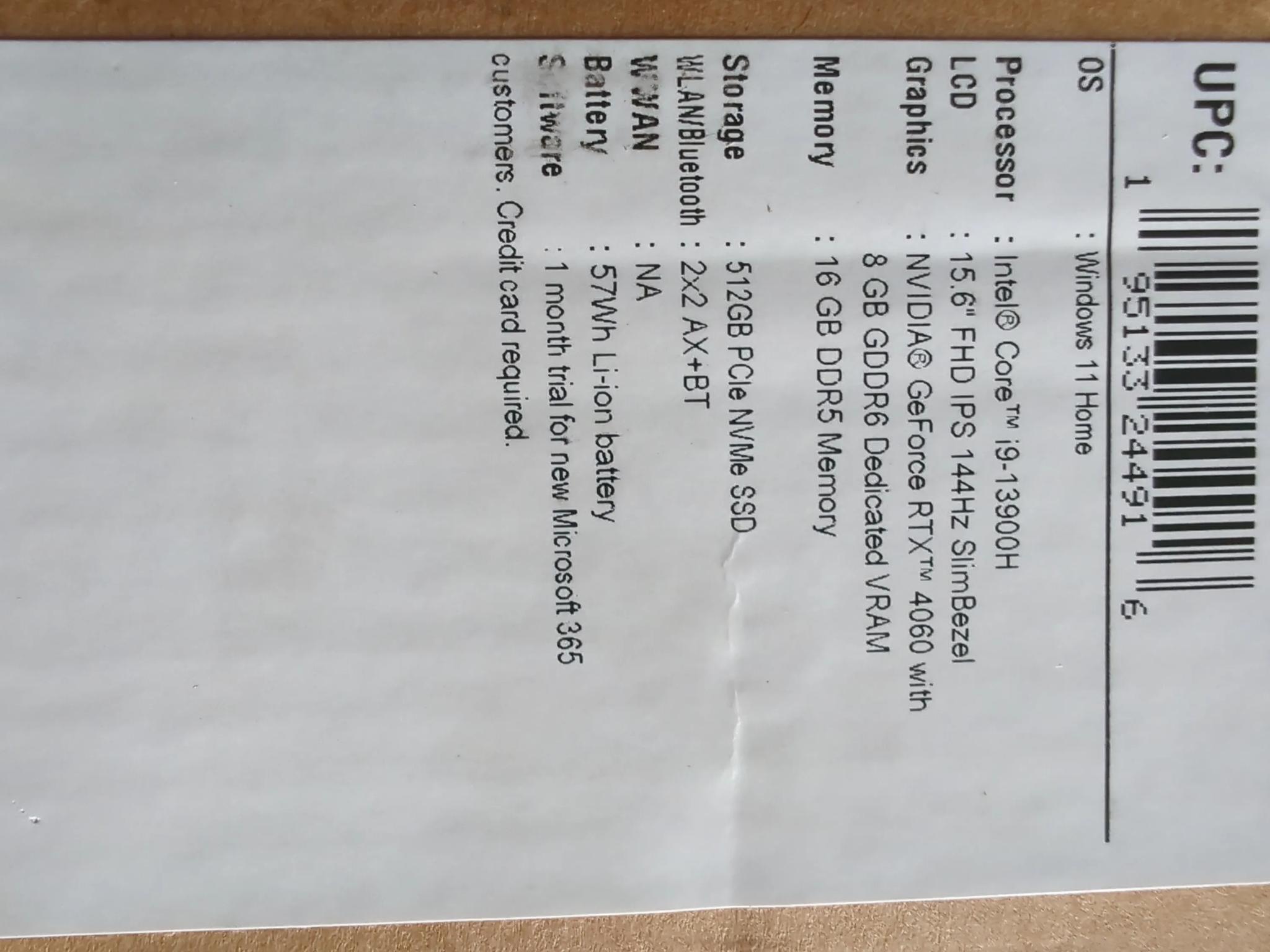 Acer Nitro V Gaming 15.6, Intel Core i9-13900H 1.9GHz, 16GB DDR5 Memory, Nvidia RTX 4060 8GB