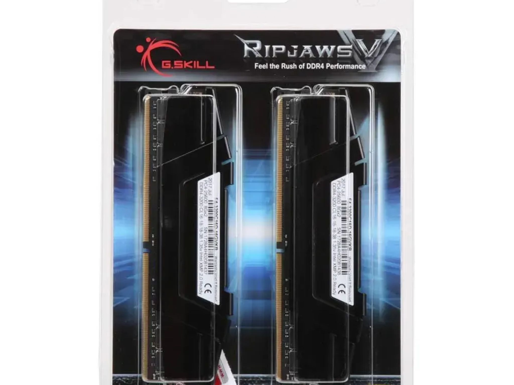 G.Skill Ripjaws V 16GB (2 x 8GB) DDR4-3200 PC4-25600 CL16 Dual Channel Desktop Memory Kit 3200C16D