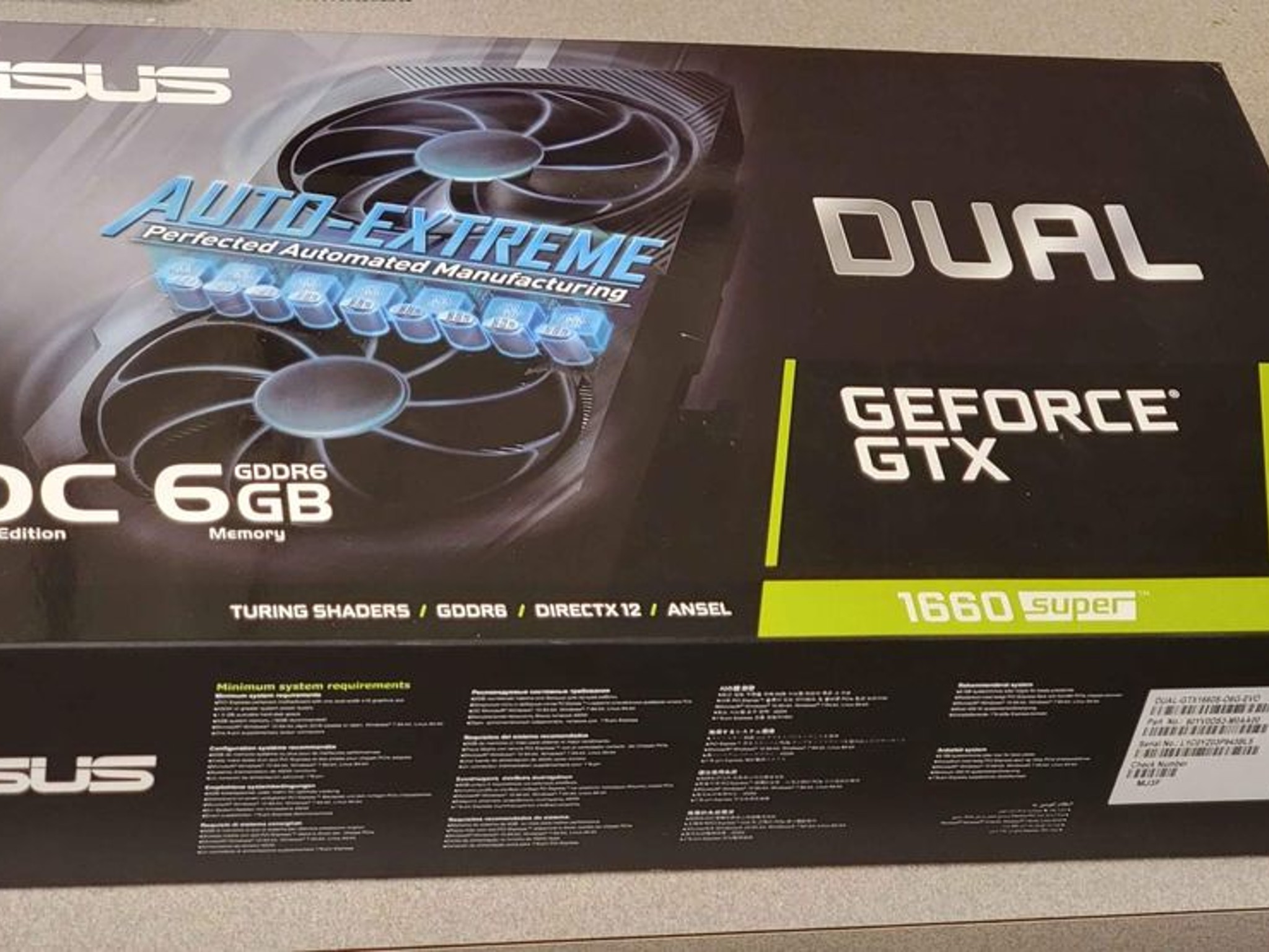 Asus GeForce GTX 1660 SUPER 6GB STRIX GAMING ADVANCED