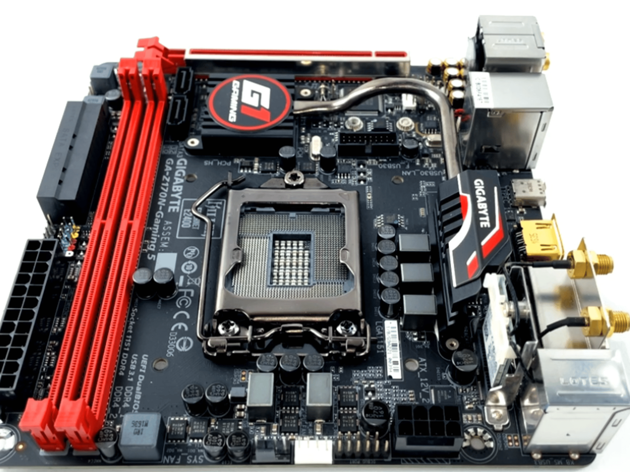 Gigabyte GA-Z170N-Gaming 5, mini-ITX MOBO Bundle Intel i7-7700K CPU 16GB (2x8 GB) DDR4 RAM IO Shield
