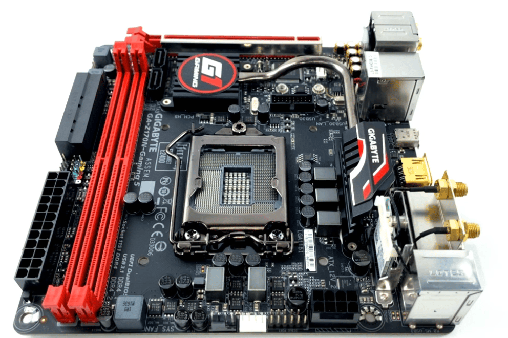 Gigabyte GA-Z170N-Gaming 5, mini-ITX MOBO Bundle Intel i7-7700K CPU 16GB (2x8 GB) DDR4 RAM IO Shield