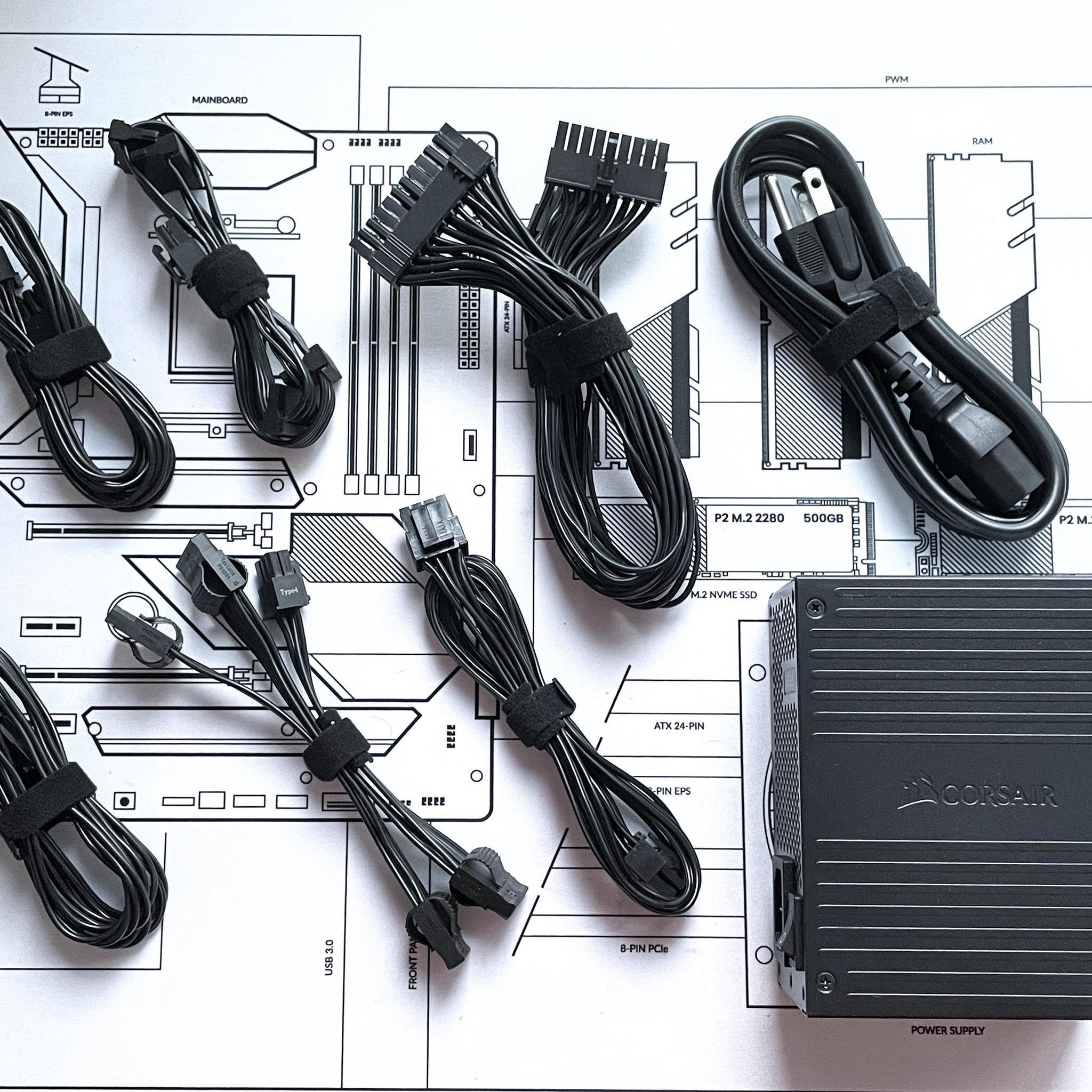 Corsair SF600 80+ Gold 600w SFX PSU Power Supply w/ All Original Cables