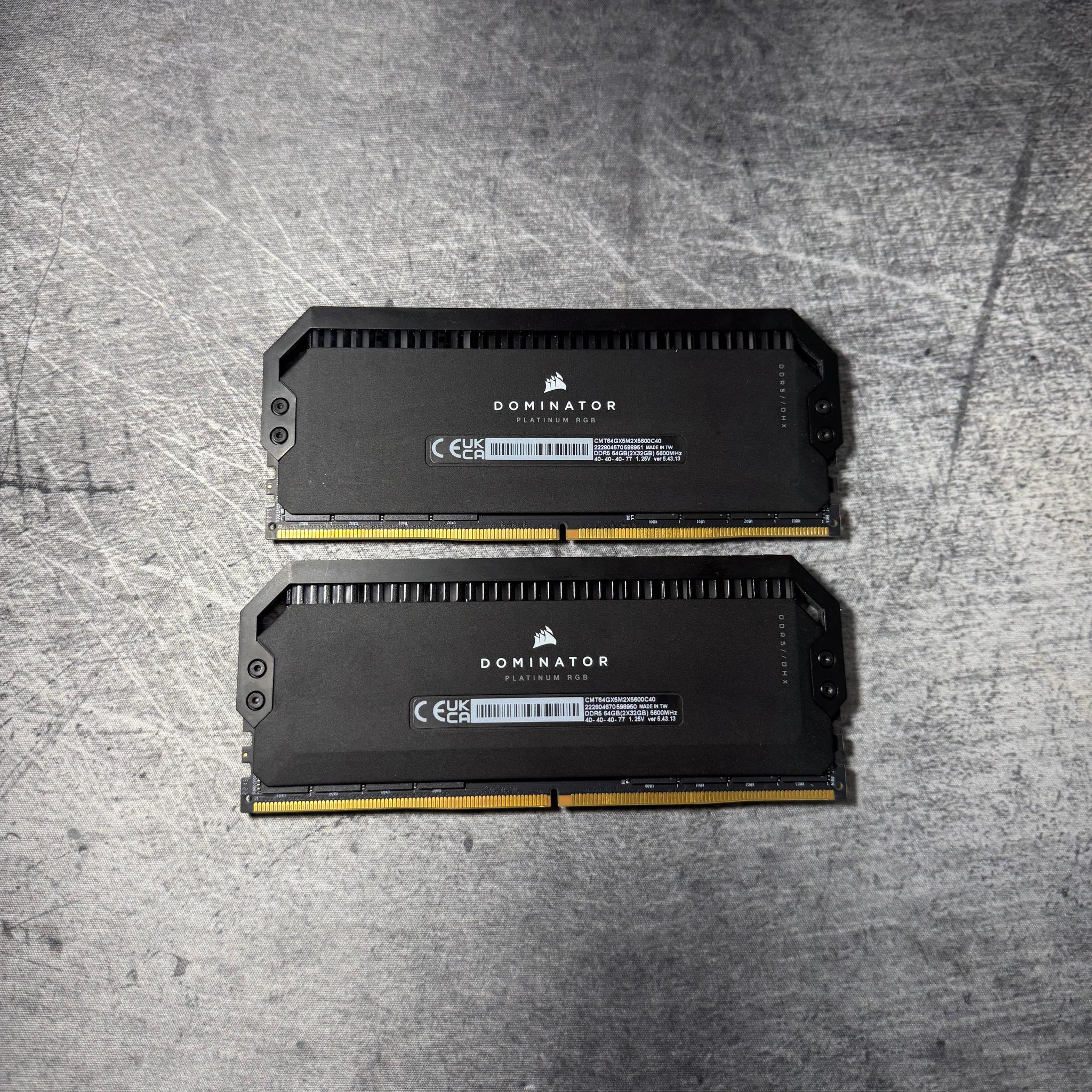 DDR5 64GB (2x32) 5600MT/S Corsair Dominator Platinum RGB