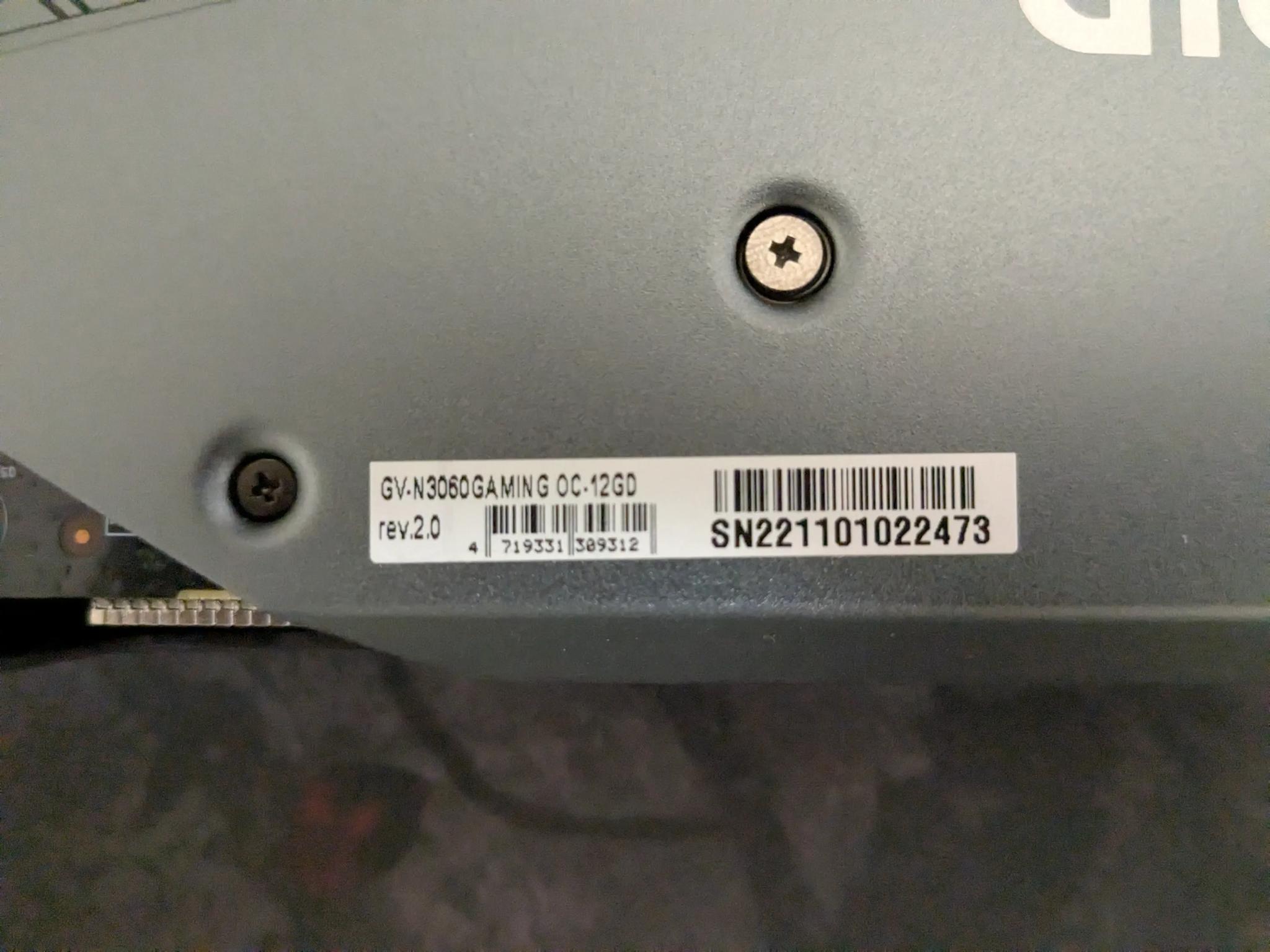 RTX 3060 12GB Gigabyte OC edition with Box