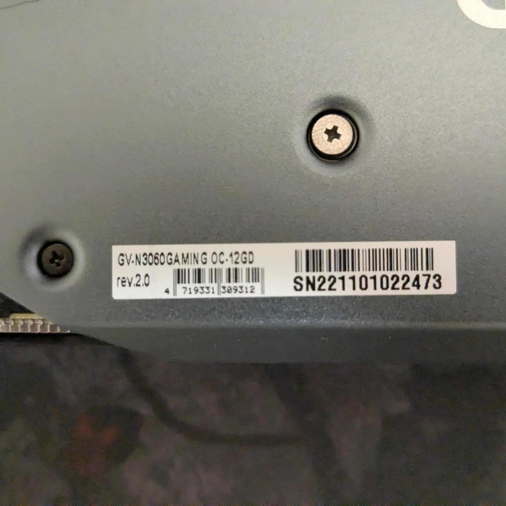 RTX 3060 12GB Gigabyte OC edition with Box